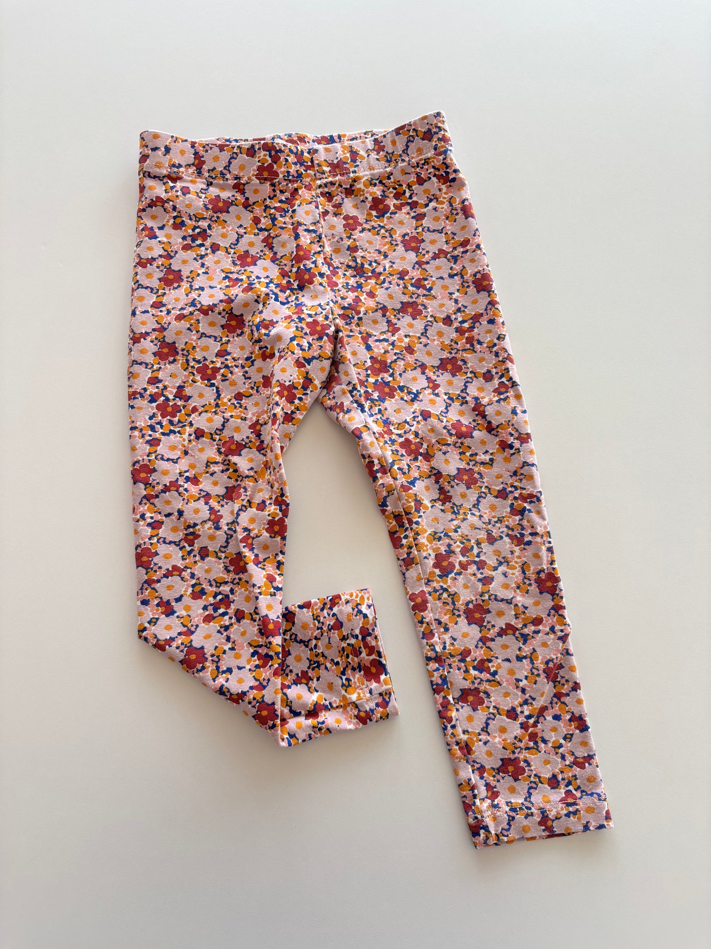 Purple & Mustard Floral Leggings