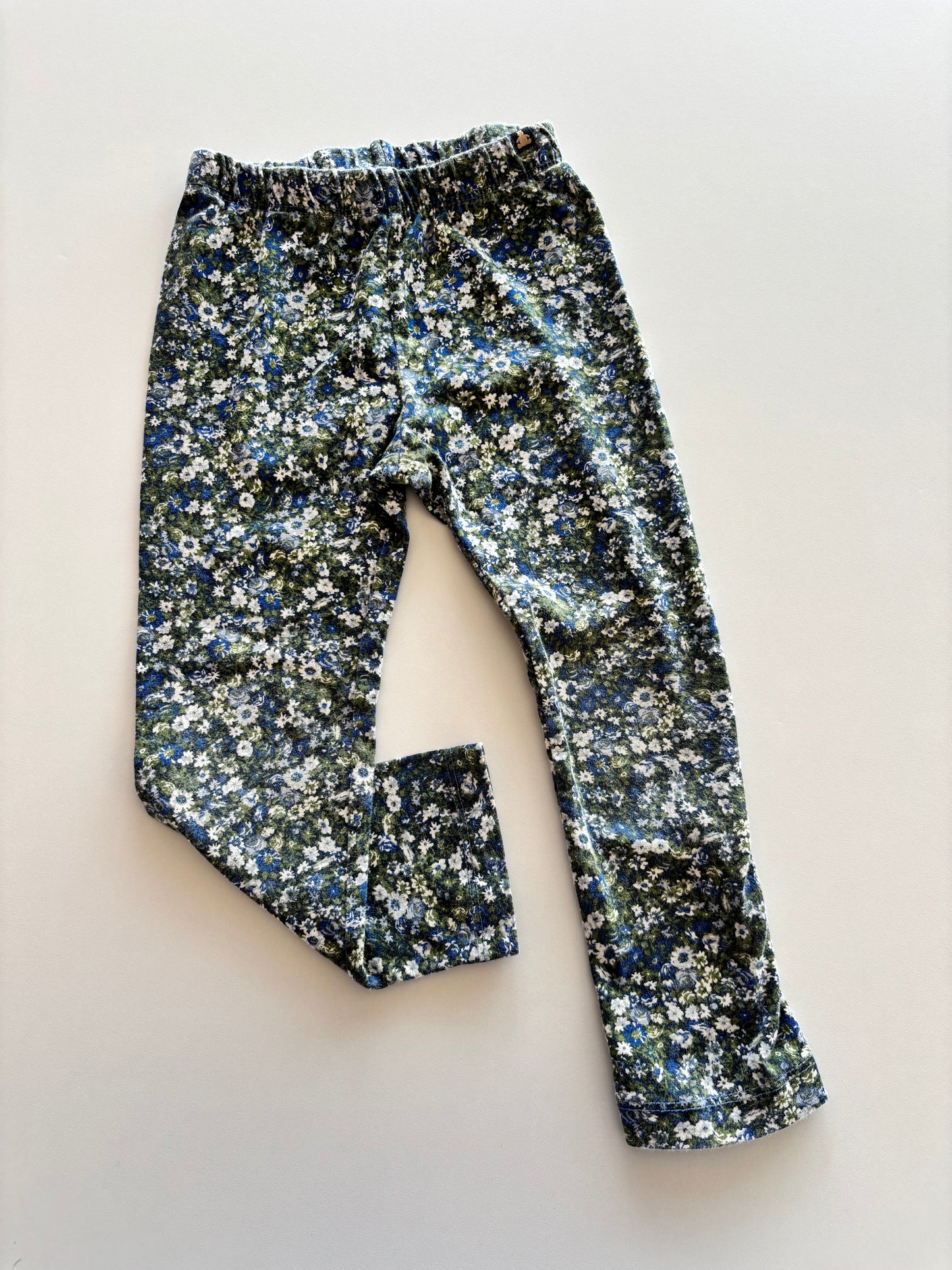 Green & Blue Floral Leggings