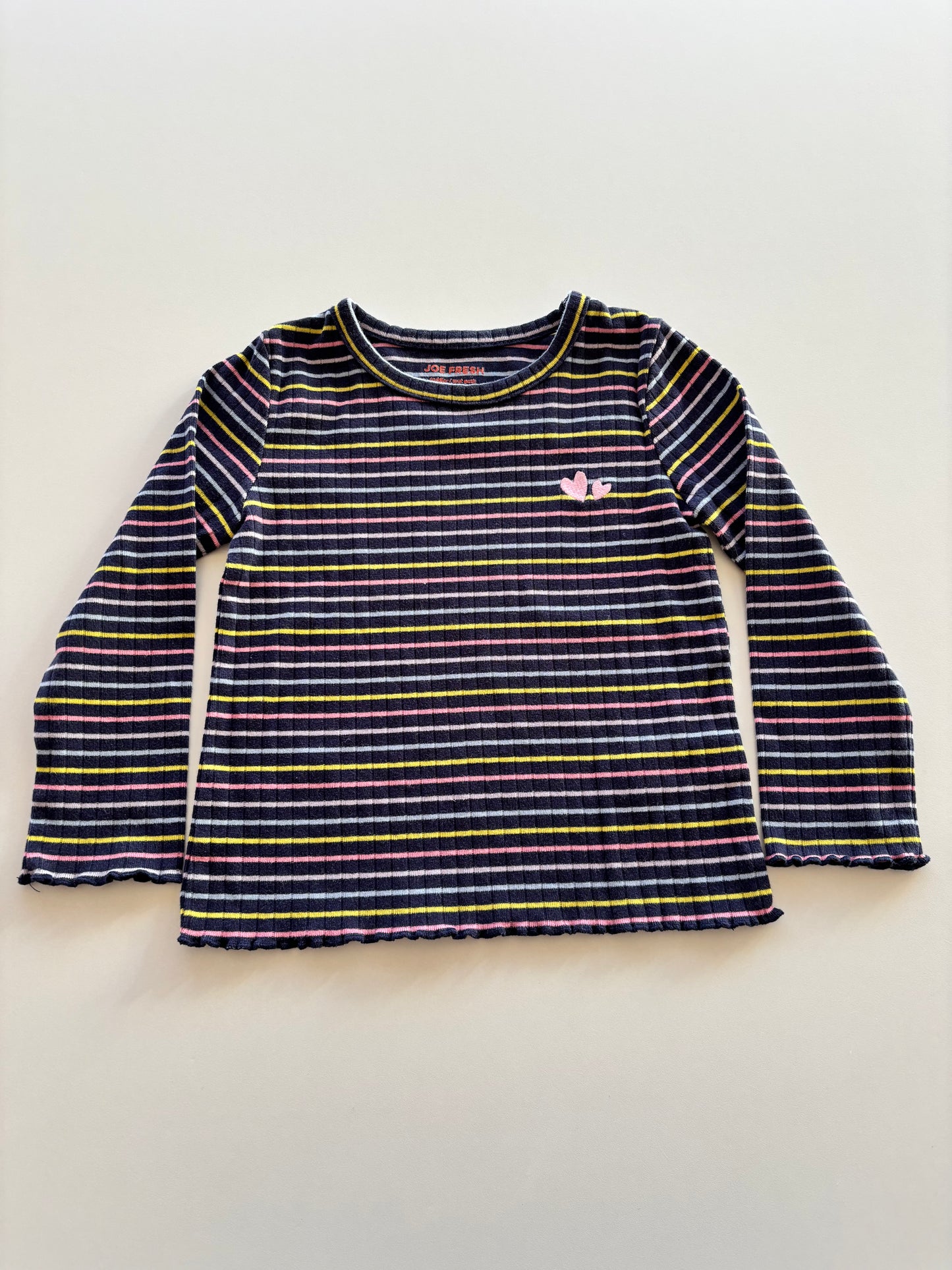 Navy Striped Ribbed Shirt