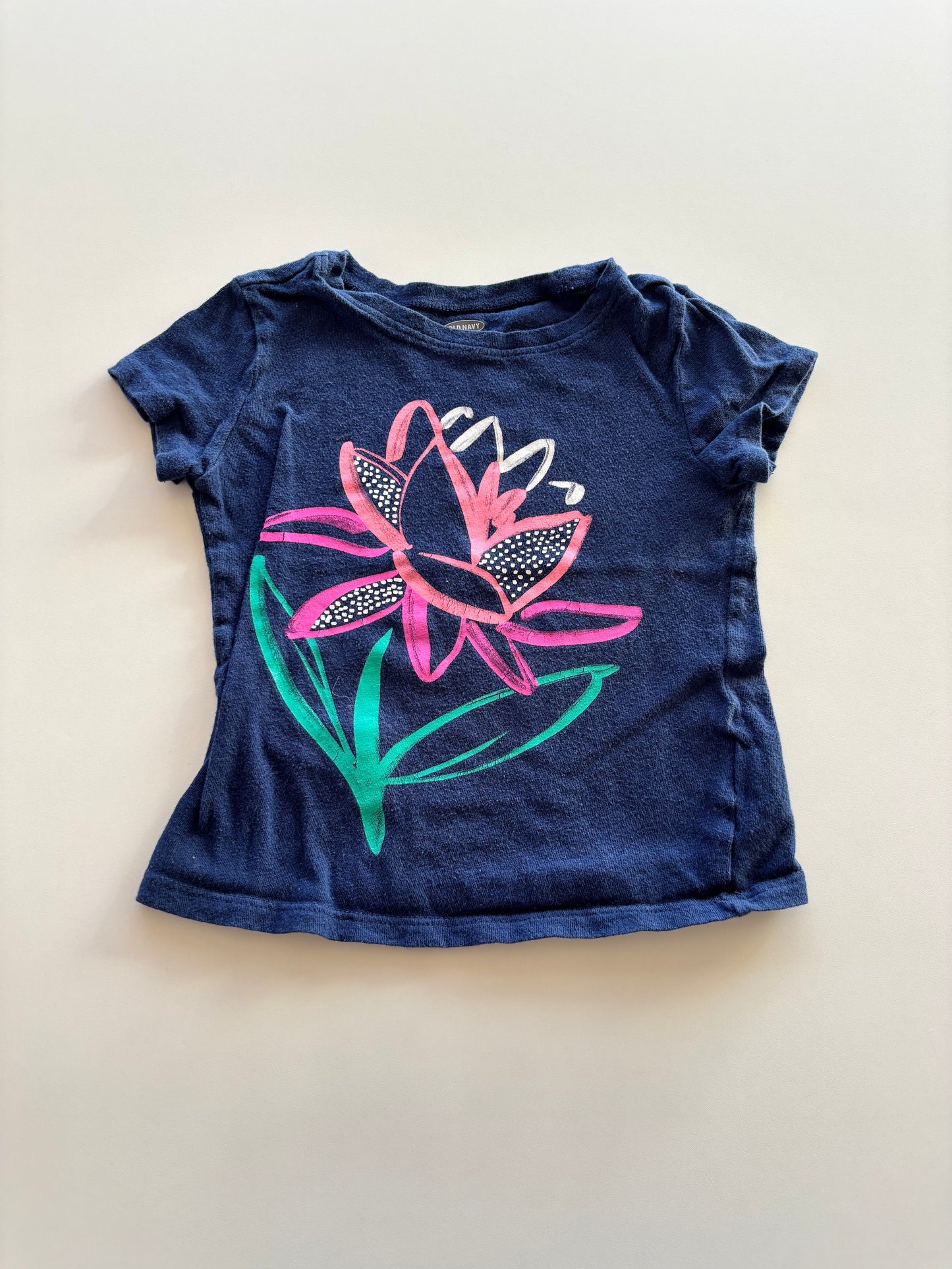 Navy Flower Tee