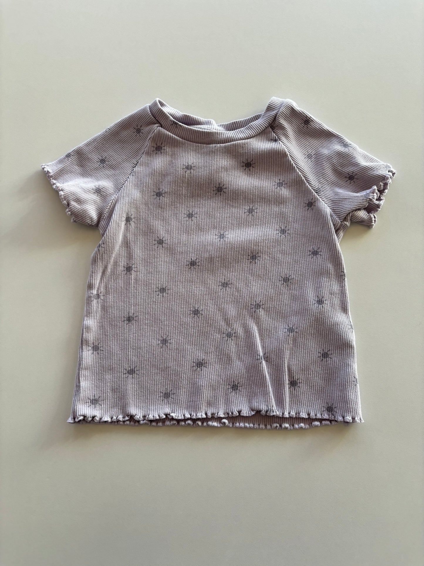Purple Ribbed Sun Tee