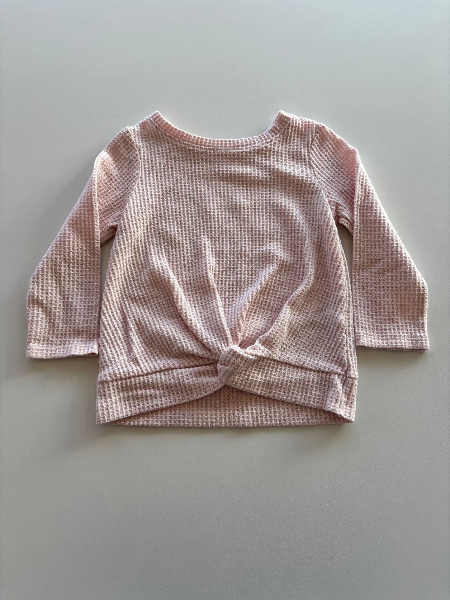 Pink Waffle Twist Shirt