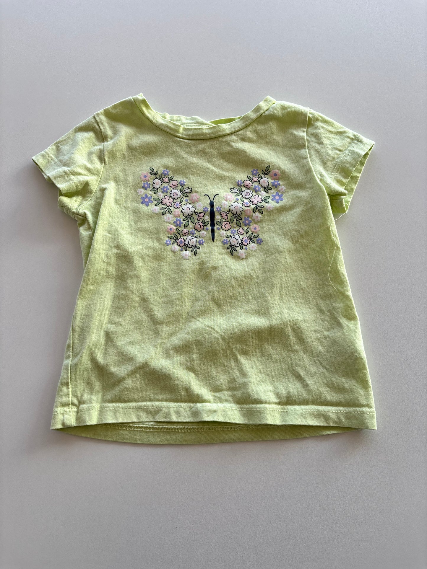 Green Floral Butterfly Tee