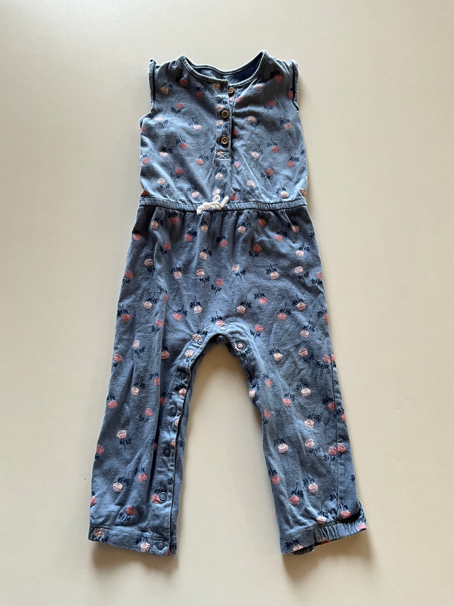 Blue Floral Romper