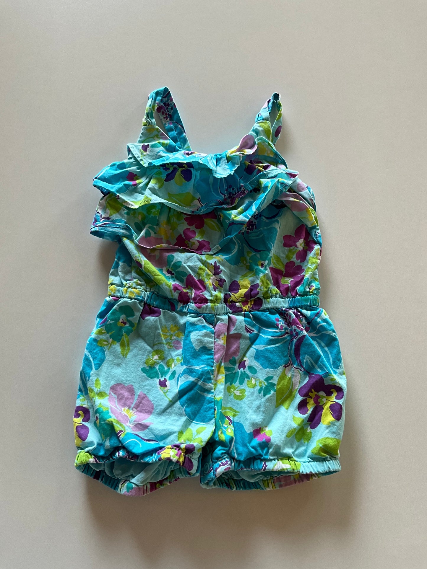 Blue Tropical Romper