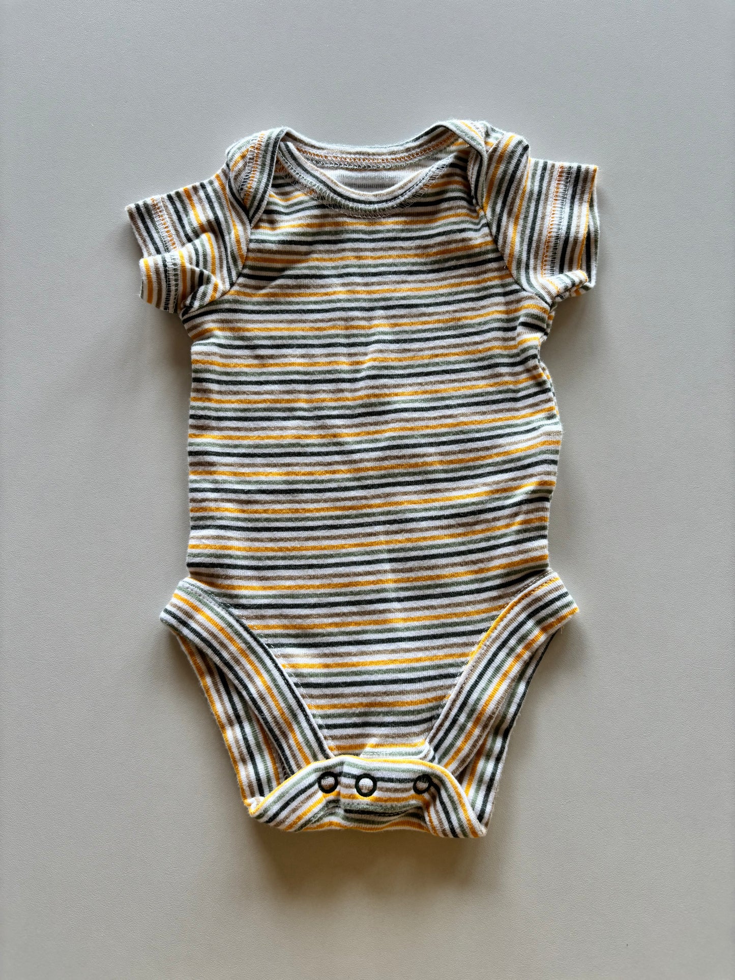 Yellow & Green Striped Onesie