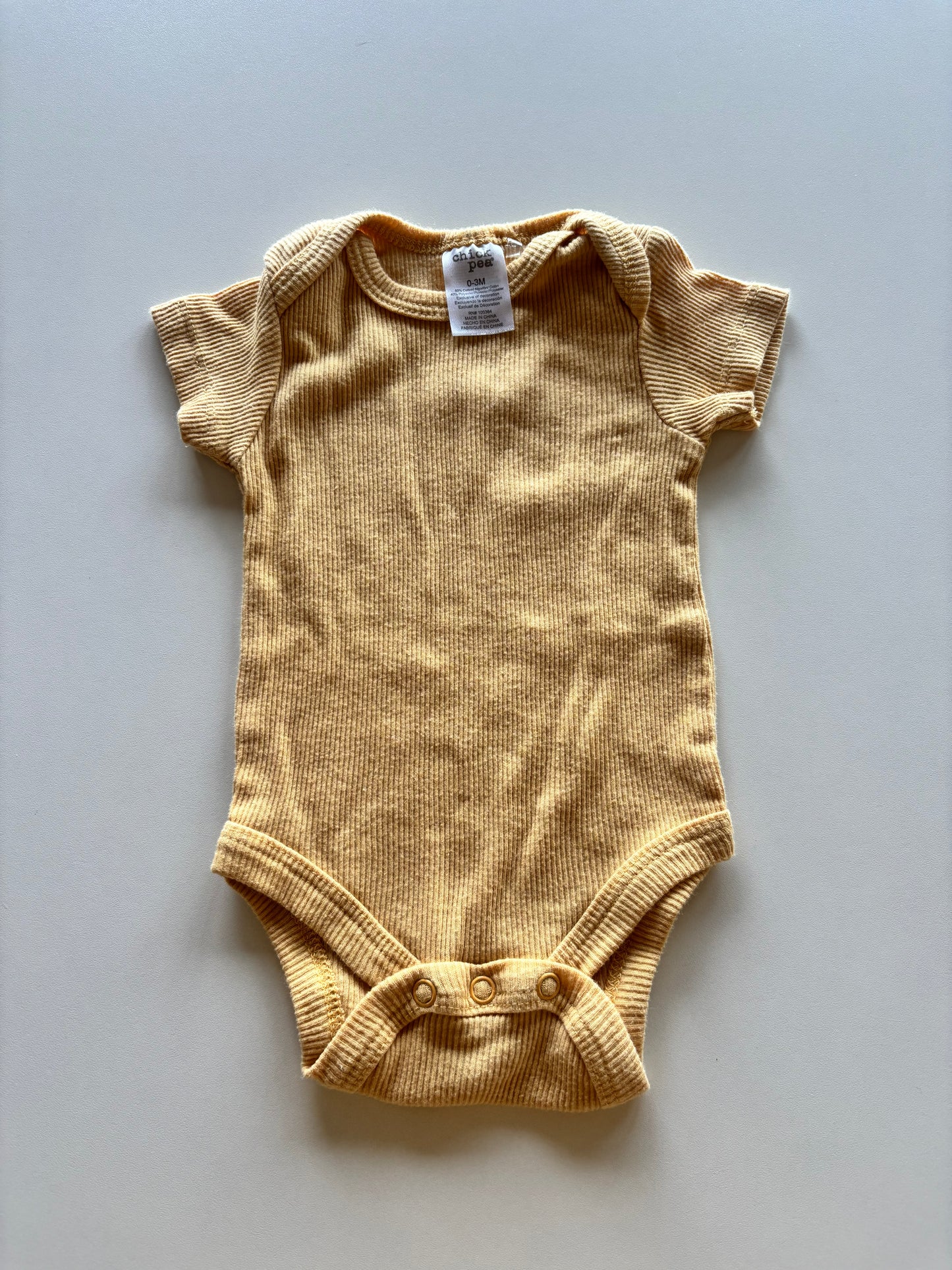 Yellow Ribbed Onesie