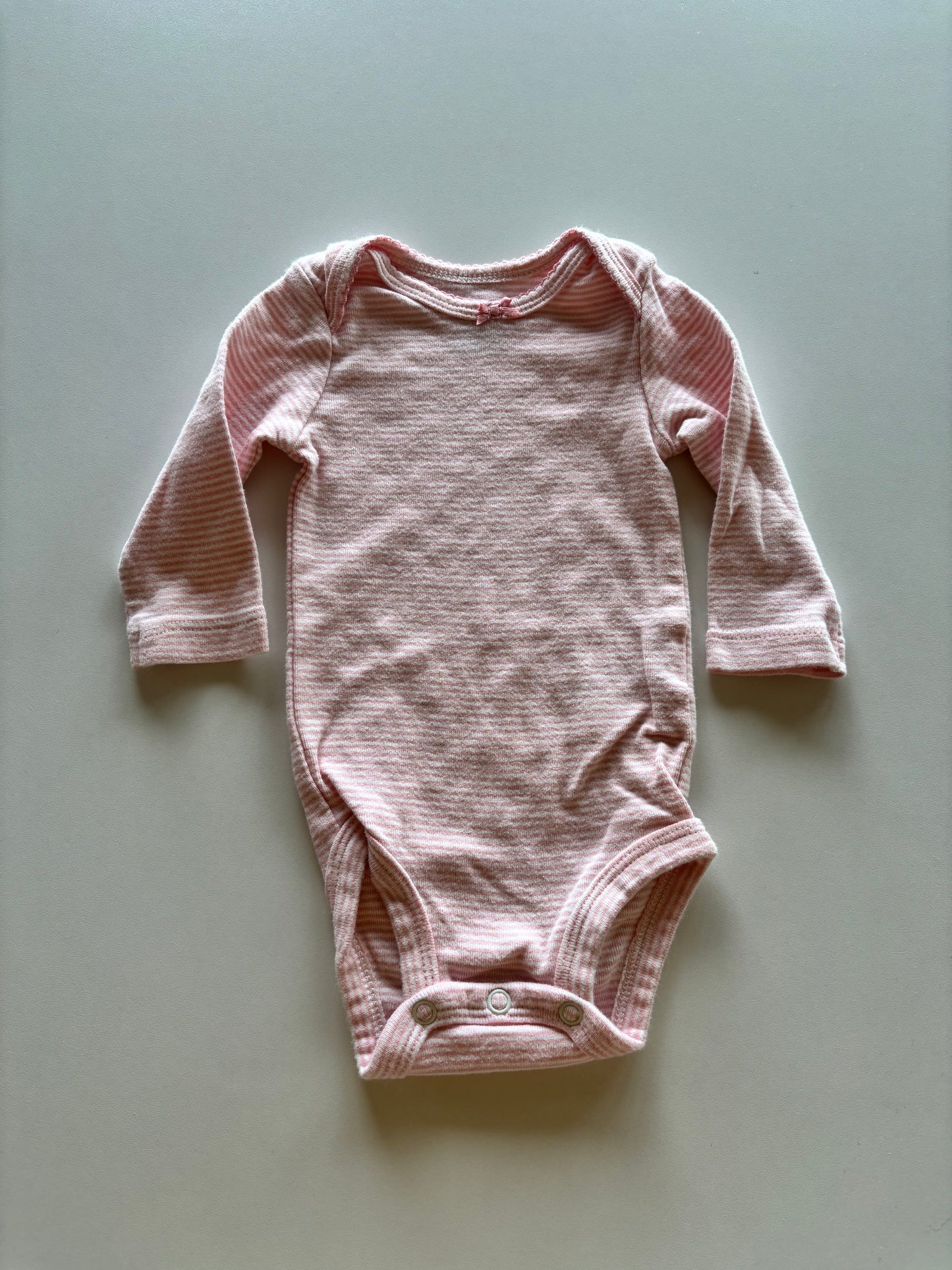 Pink Striped Onesie