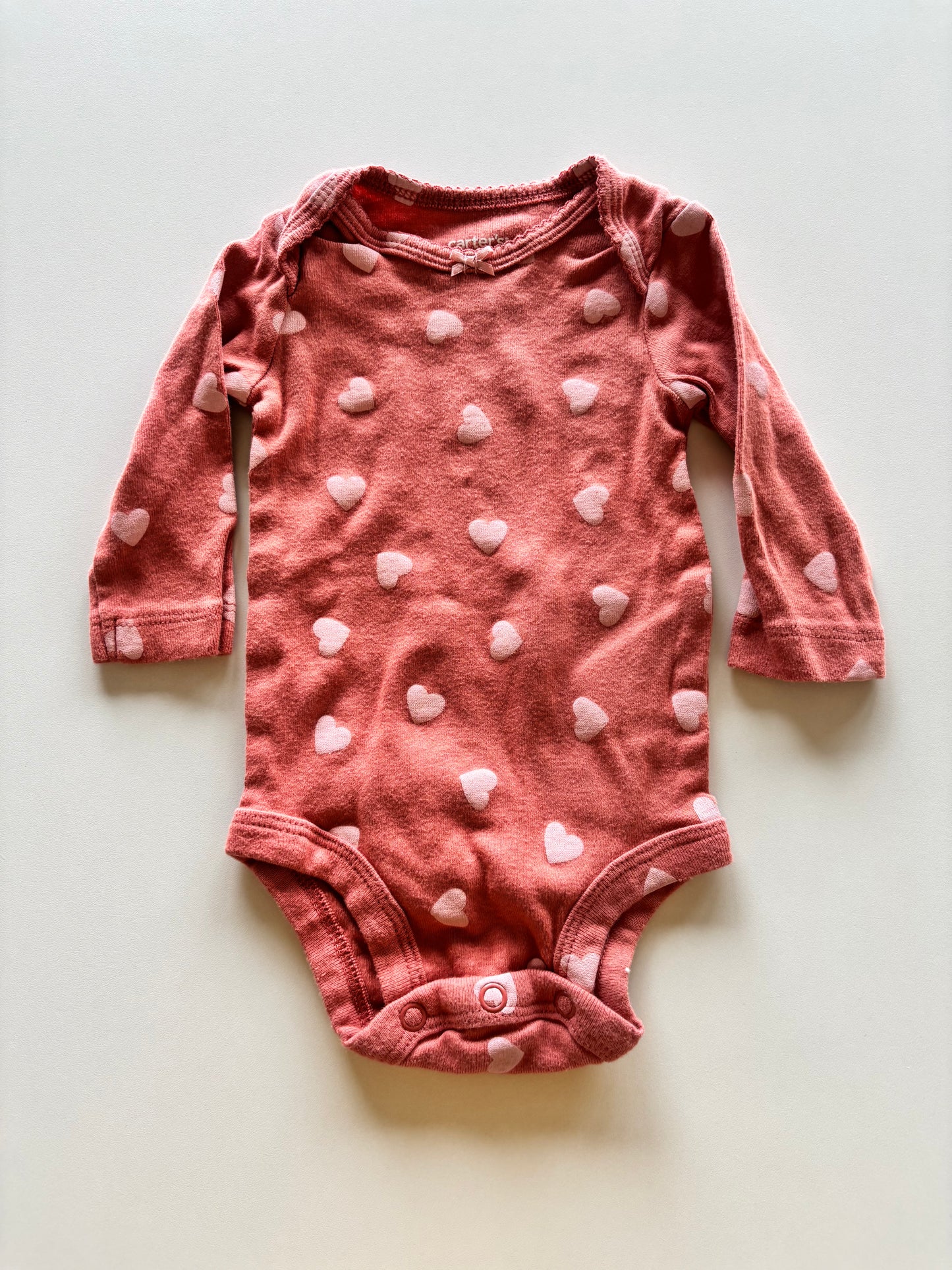 Dark Pink Heart Onesie