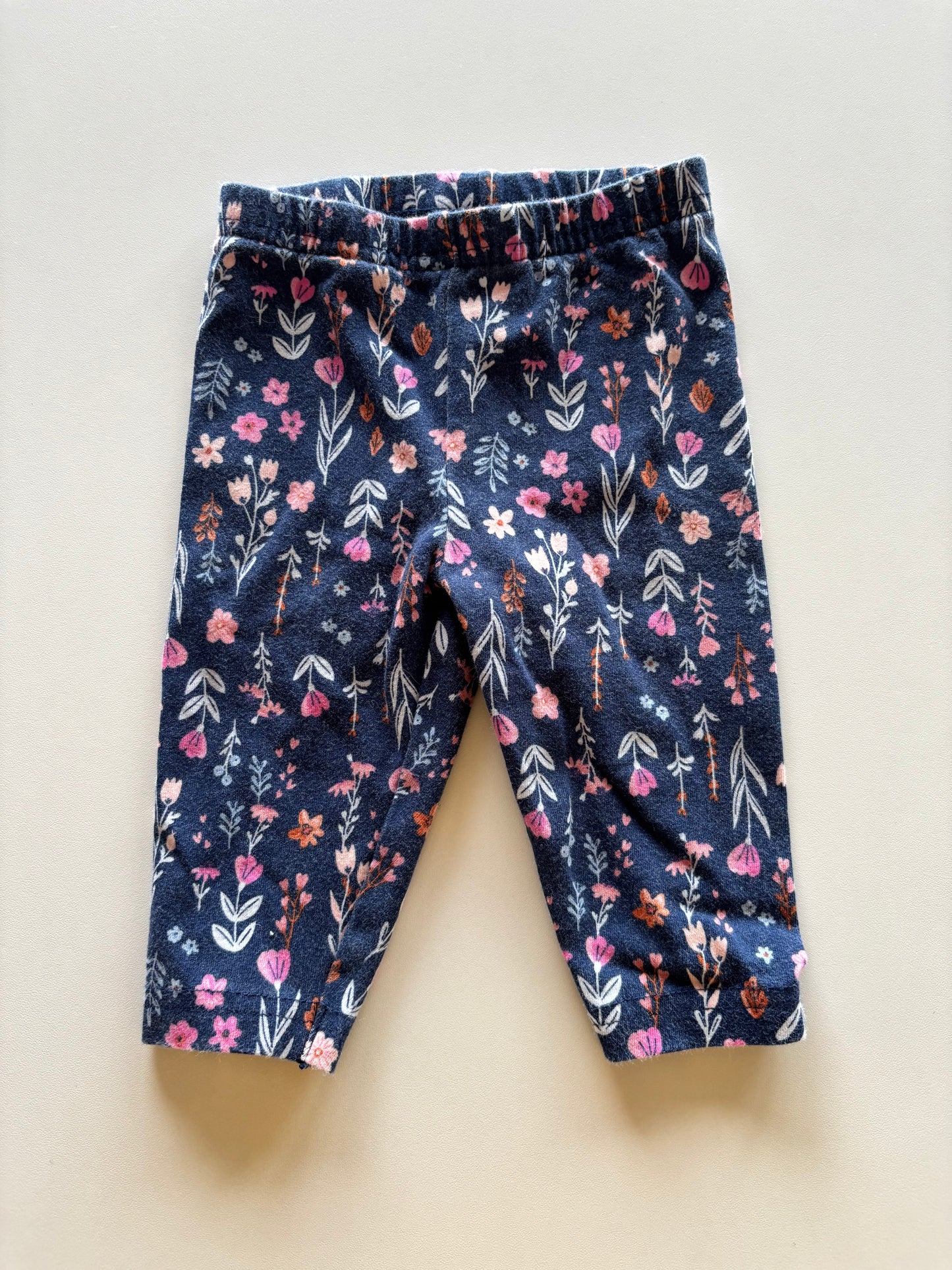 Blue Floral Leggings