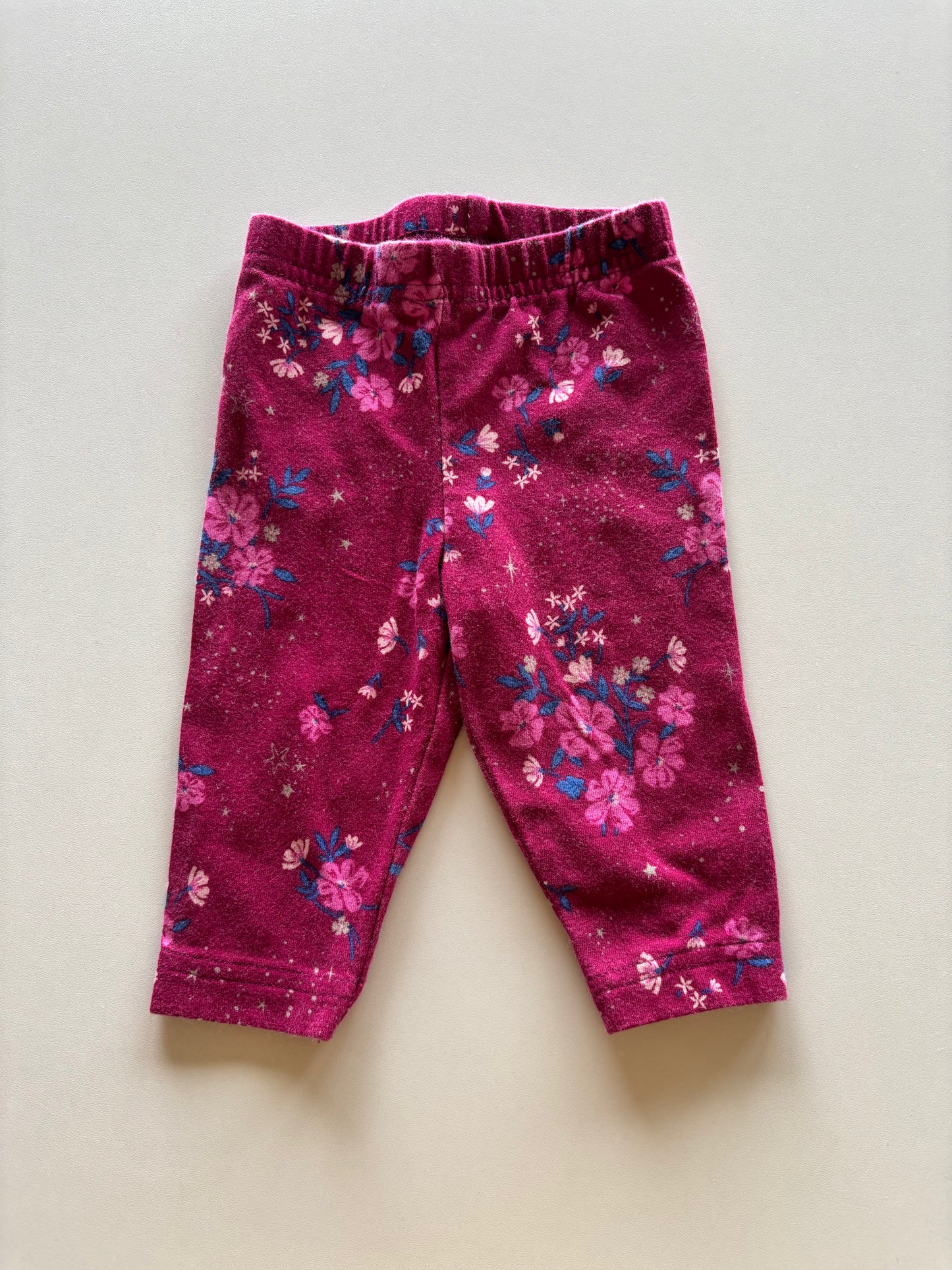 Pinkish Purple Floral Leggings