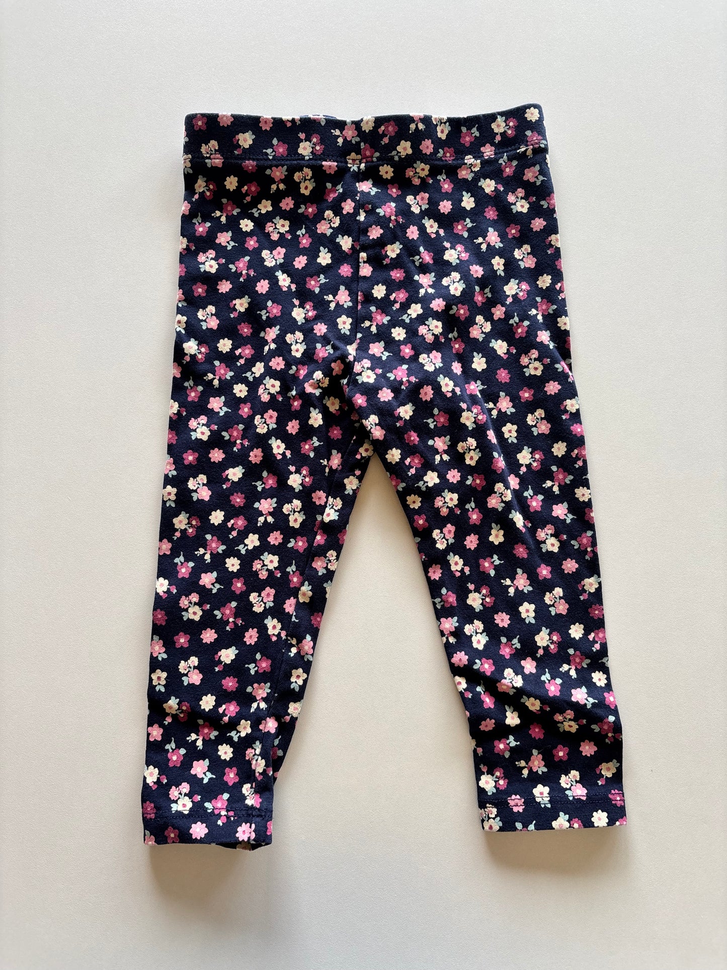 Navy Floral Leggings