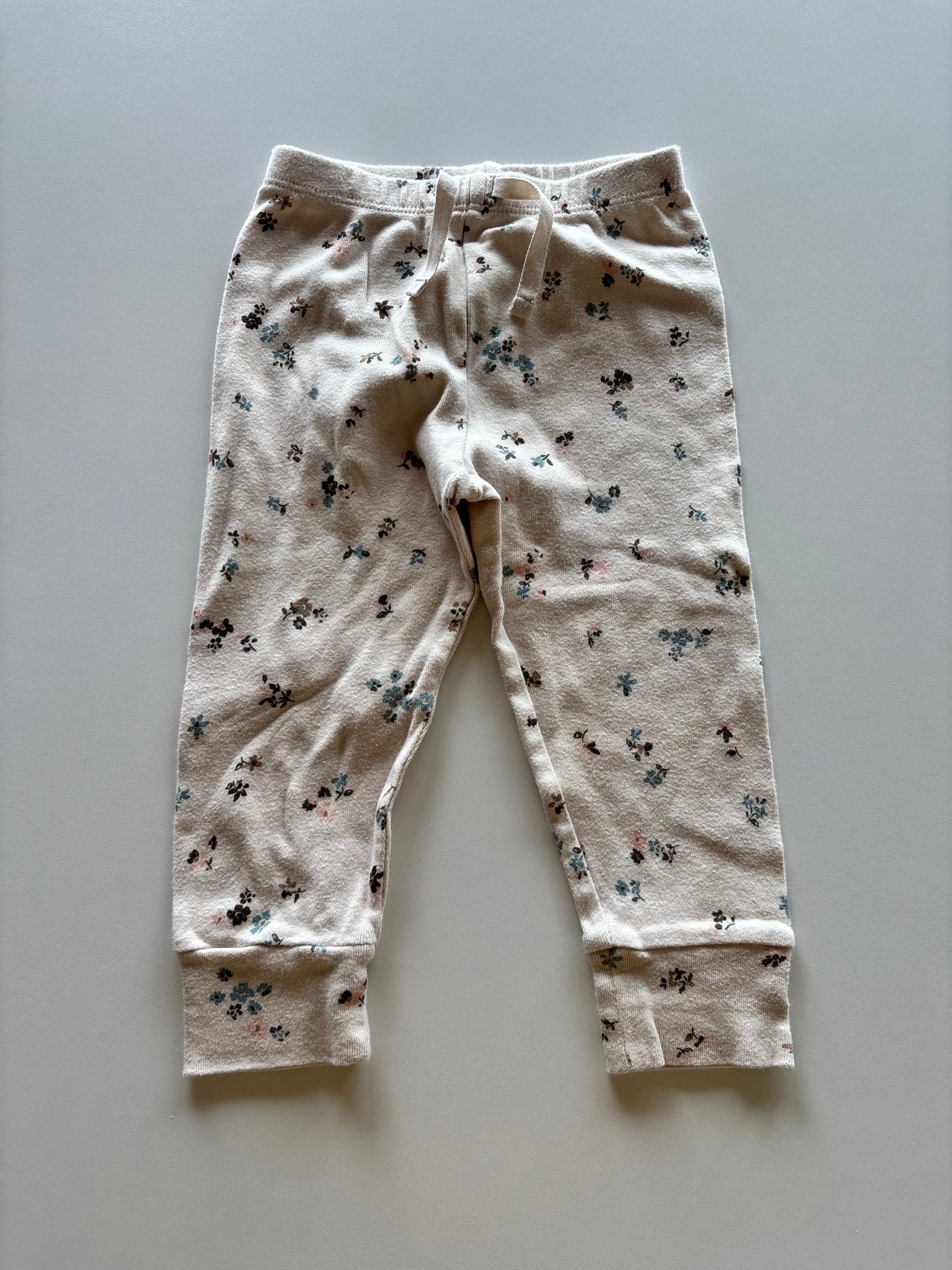 Beige Floral Bottoms