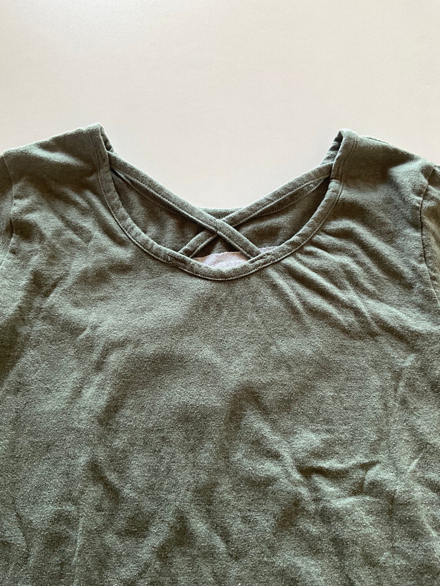 Olive Flip Sequin Heart Shirt