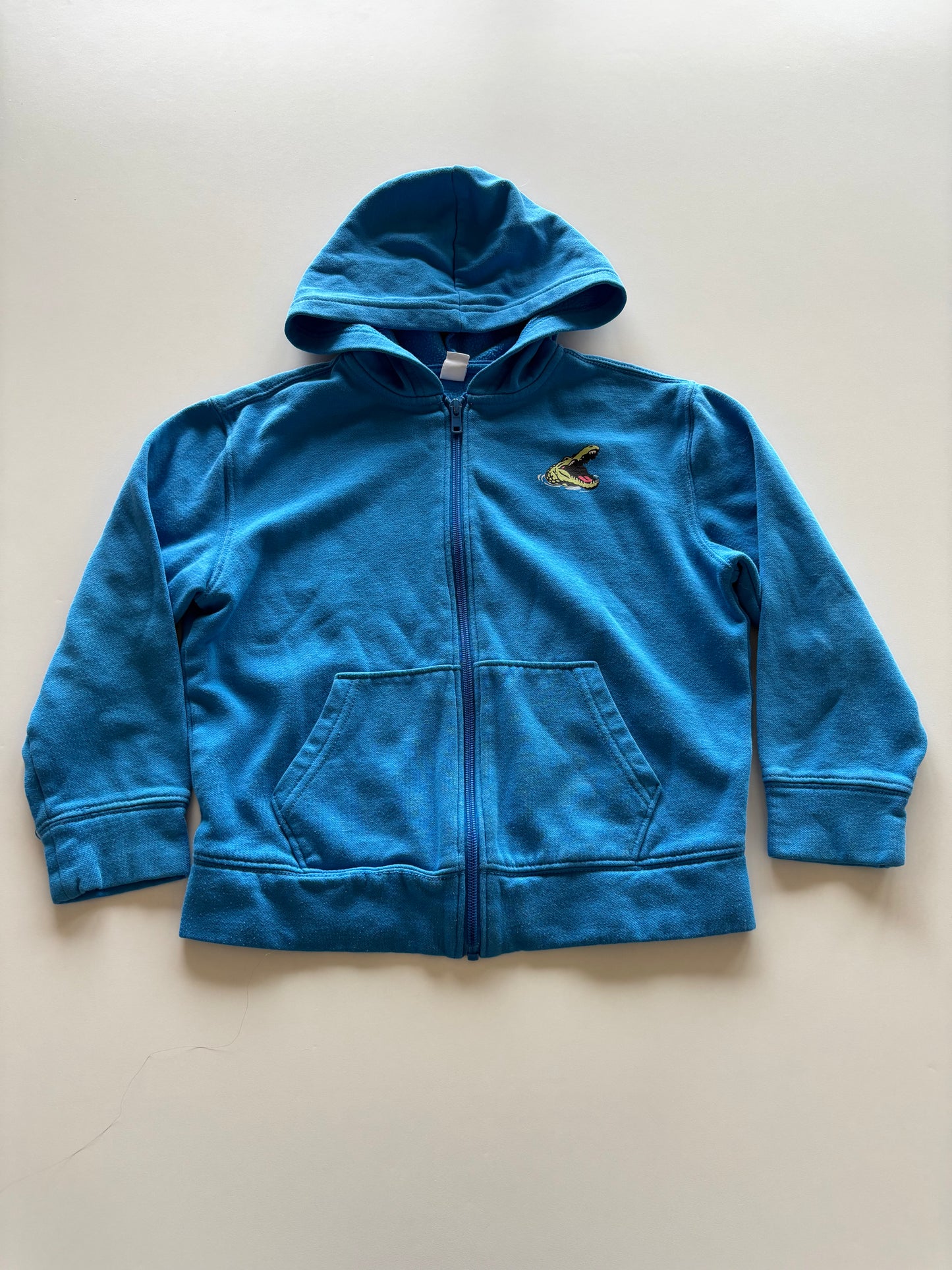Blue Alligator Zip Up Hoodie