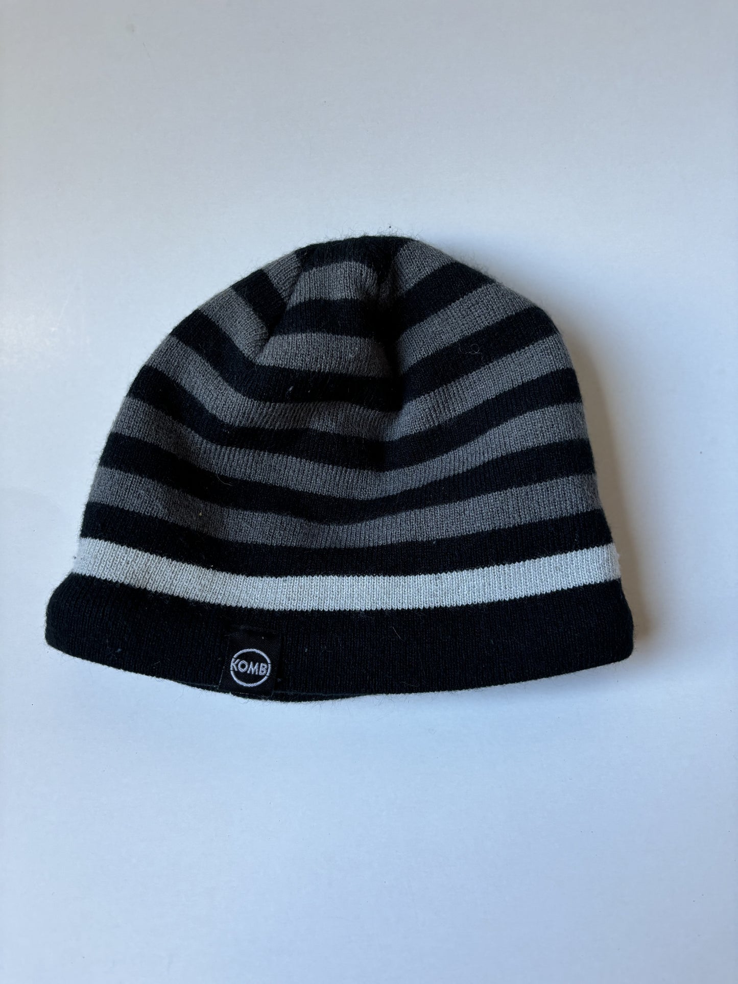 Black & Grey Striped Toque