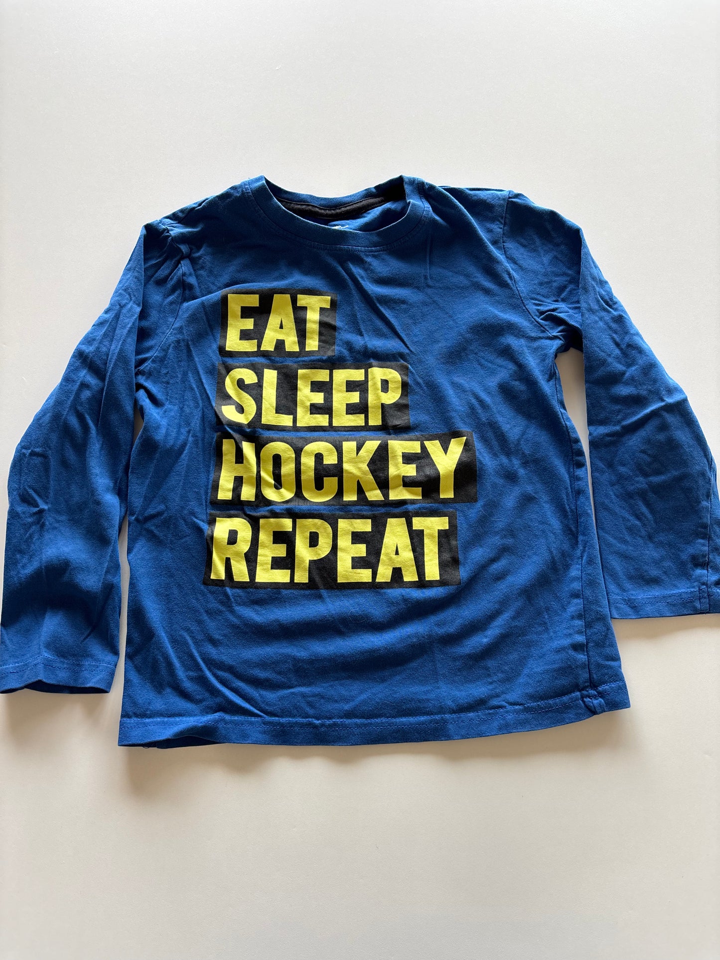 Blue Eat Sleep Hockey Shirt