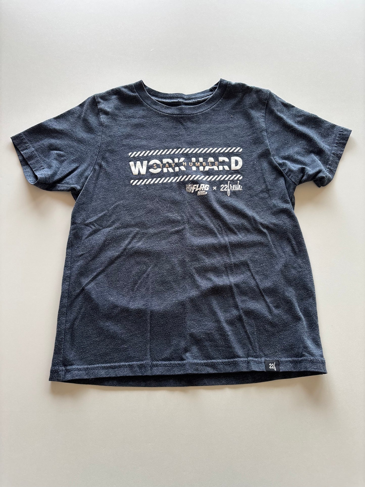 Navy Work Hard Stay Humble 22f Tee