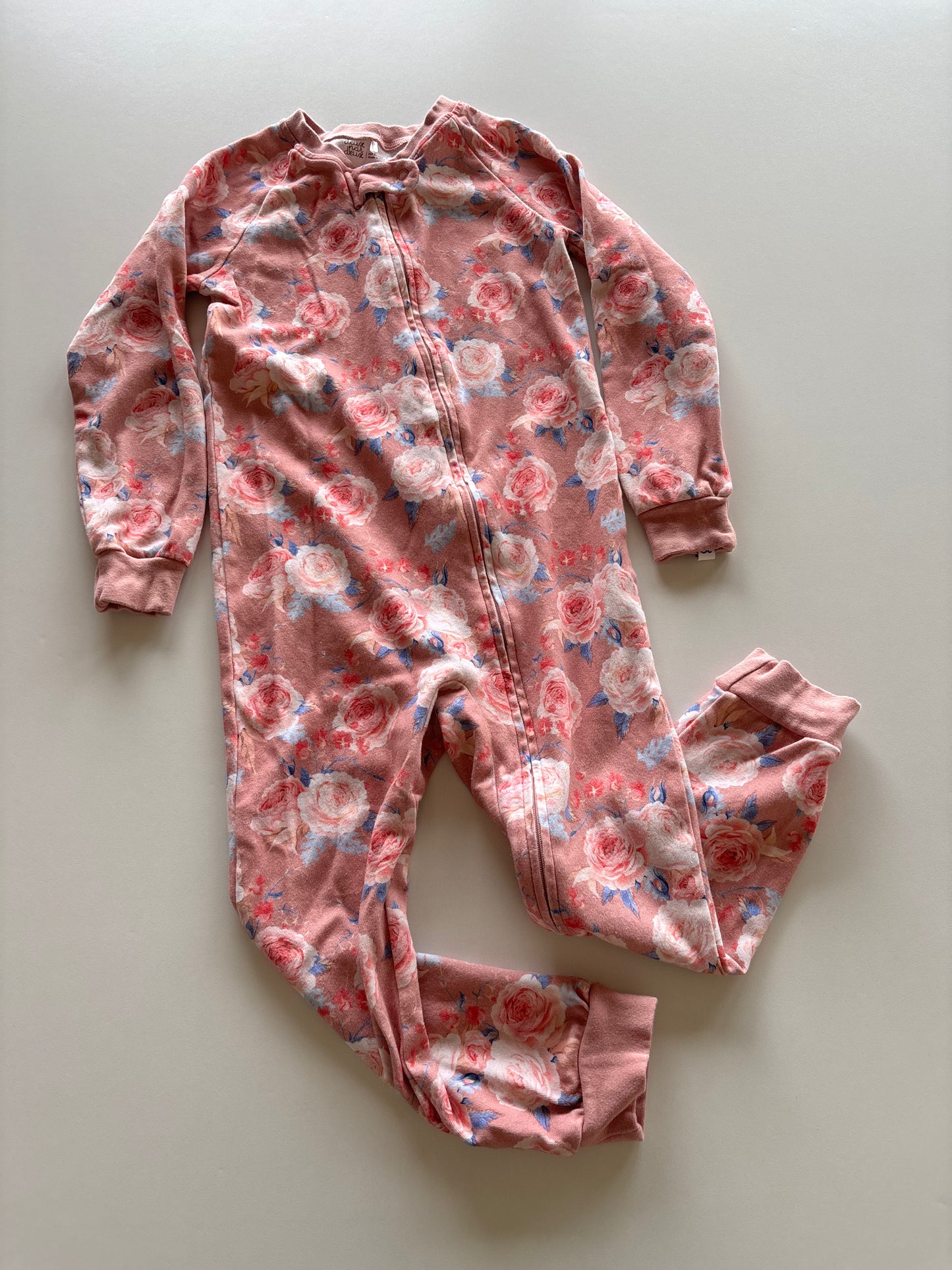 Pink Floral Romper/Sleeper