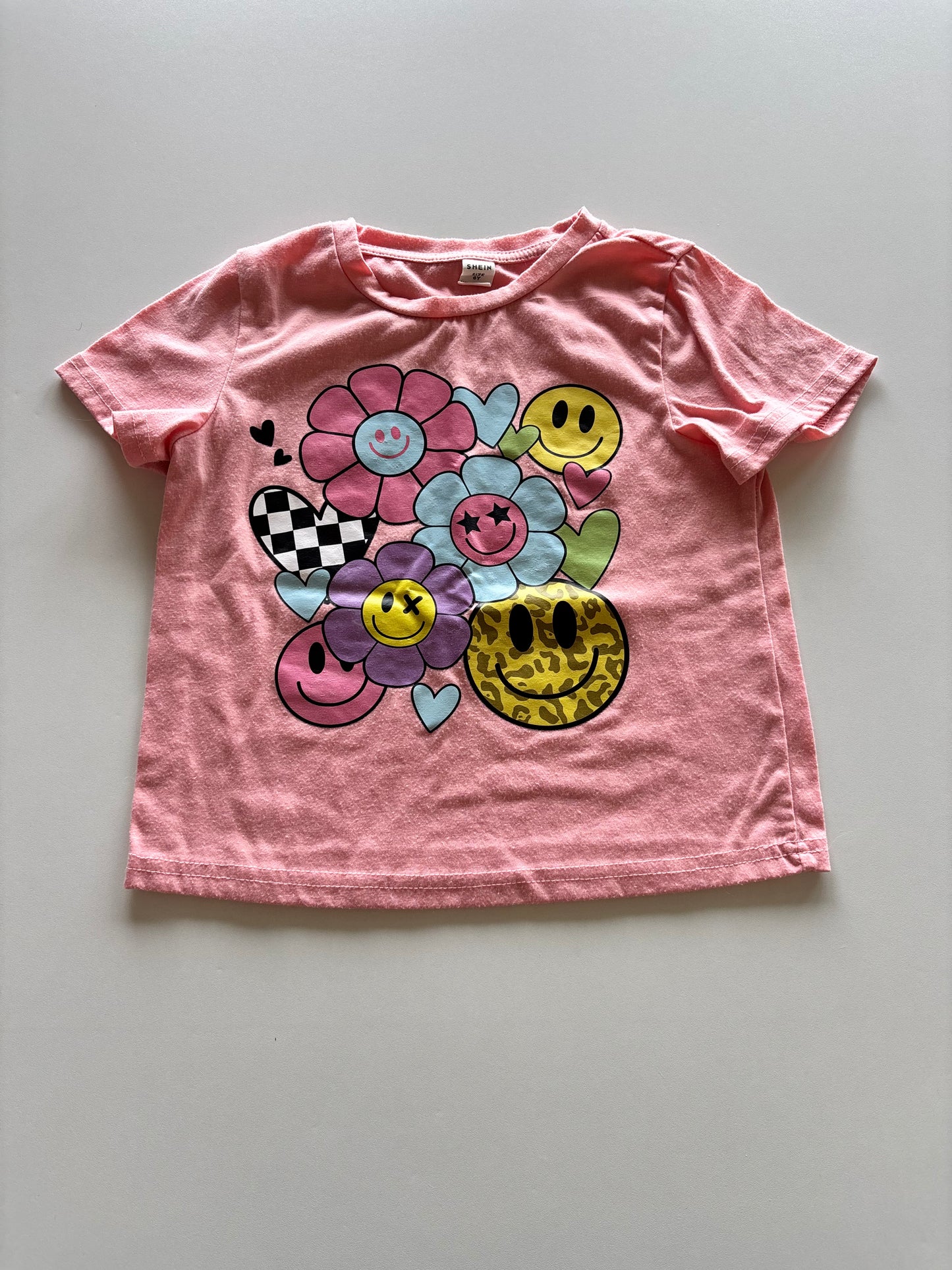 Pink Smiley Daisy Tee