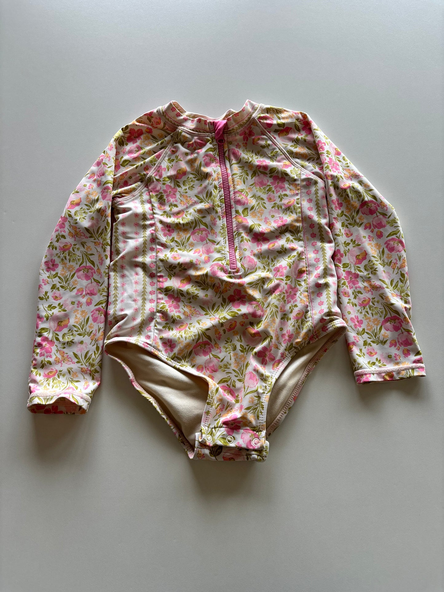 Floral Long Sleeve Swim Suit