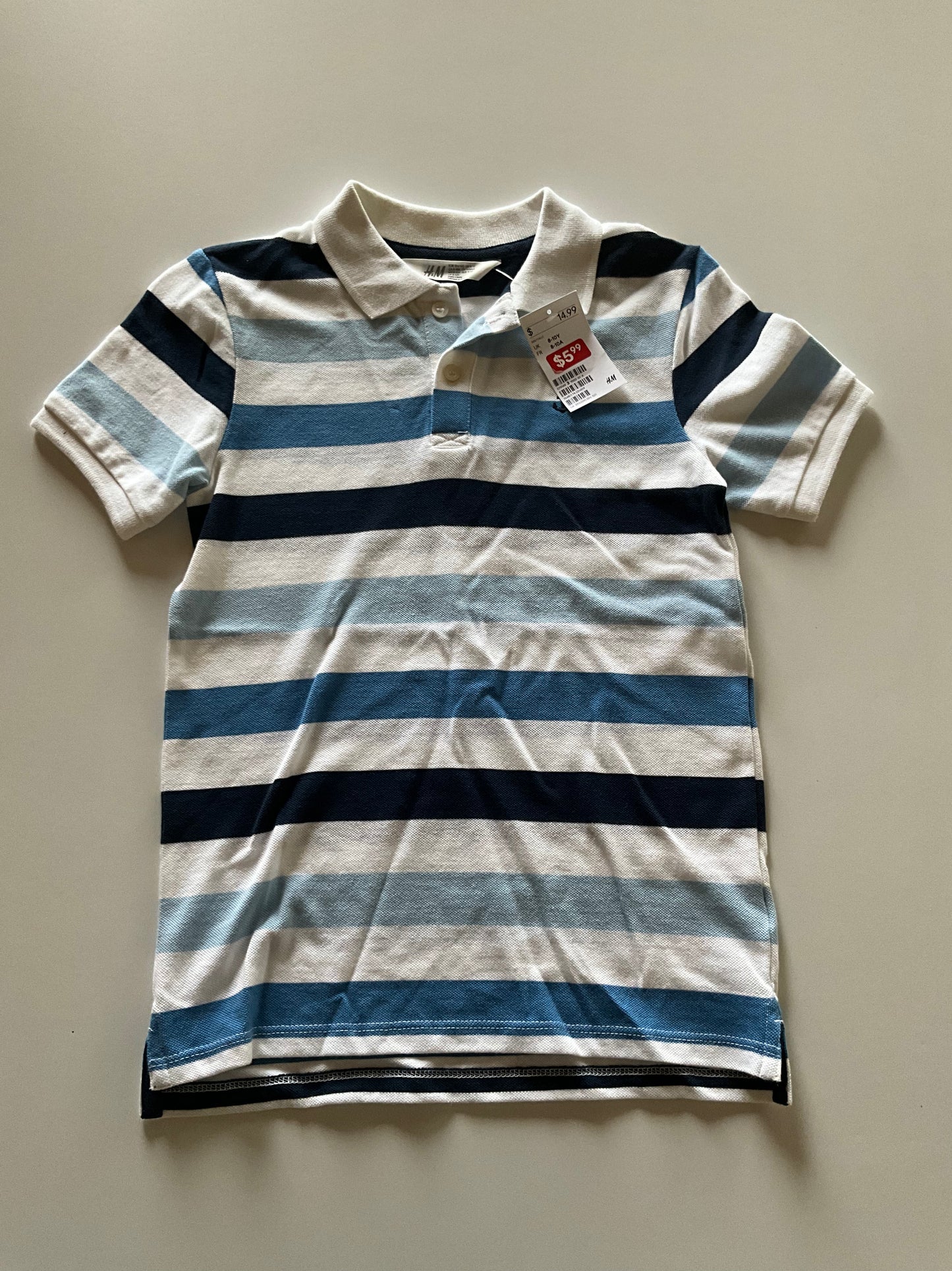 BNWT Blue Striped Polo