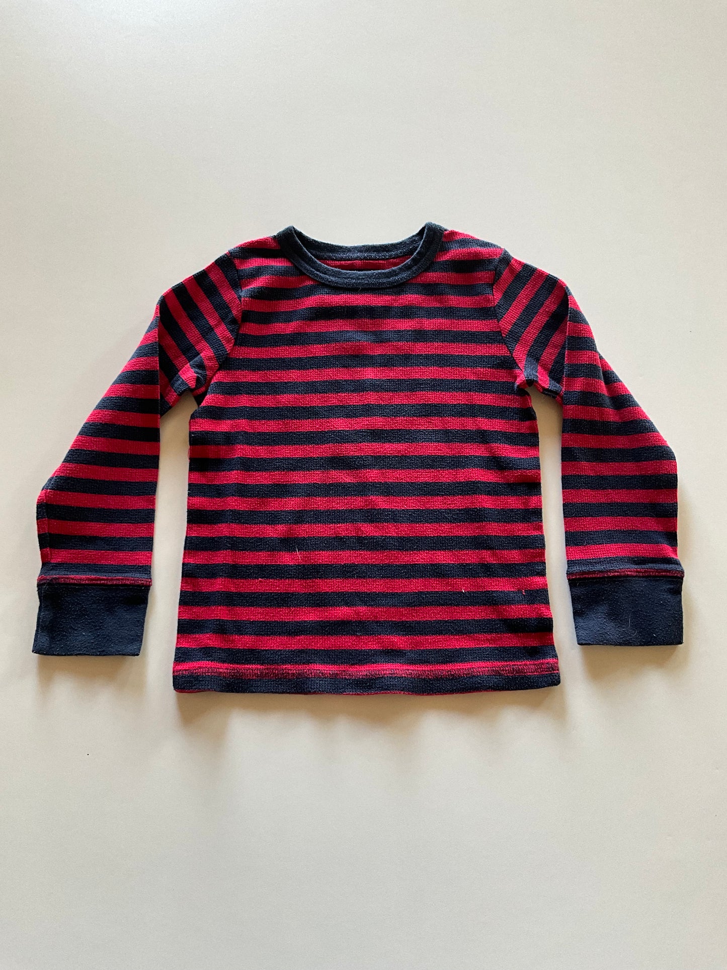Red & Navy Waffle Shirt
