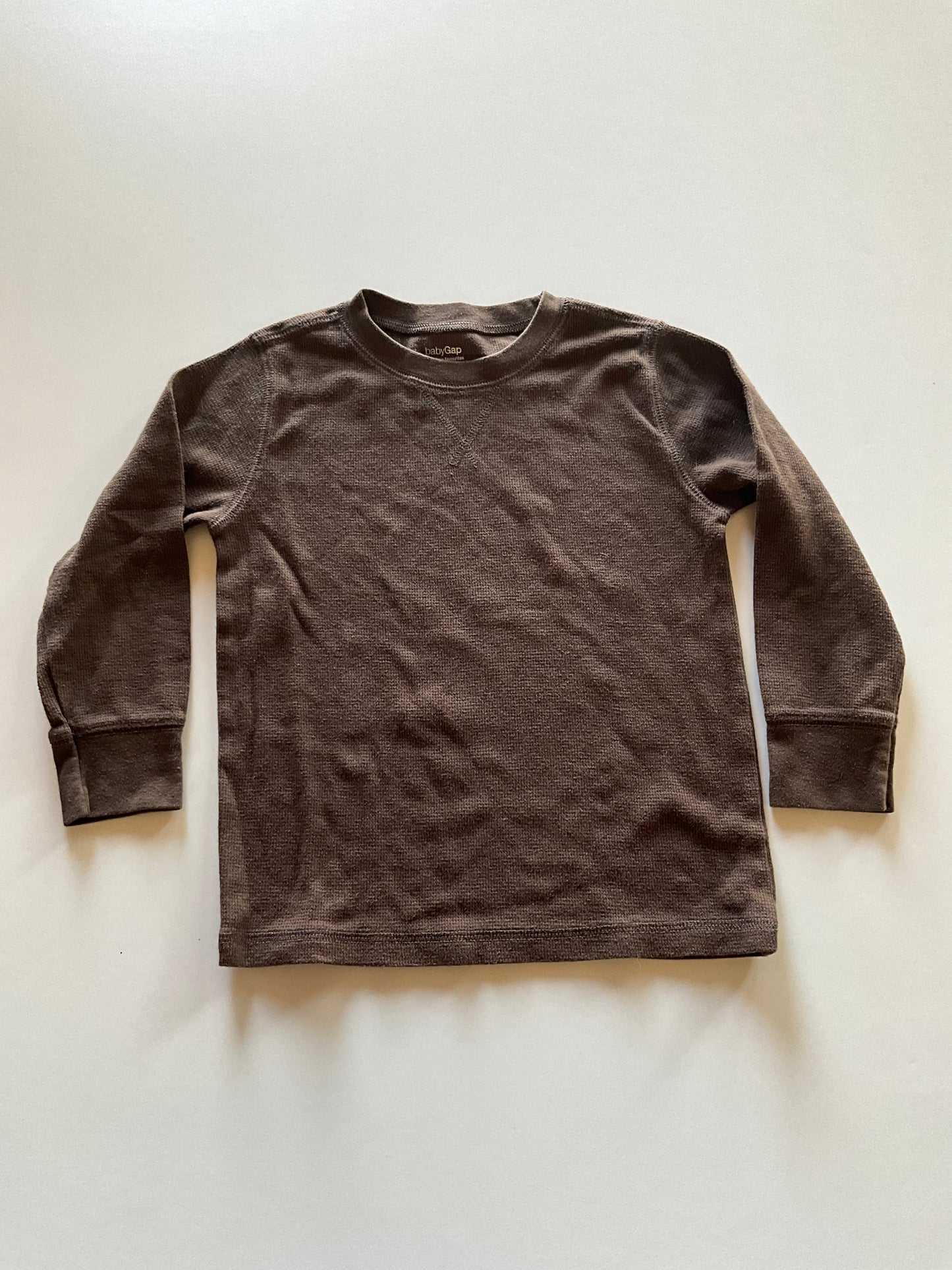 Brown Waffle Long Sleeve Shirt