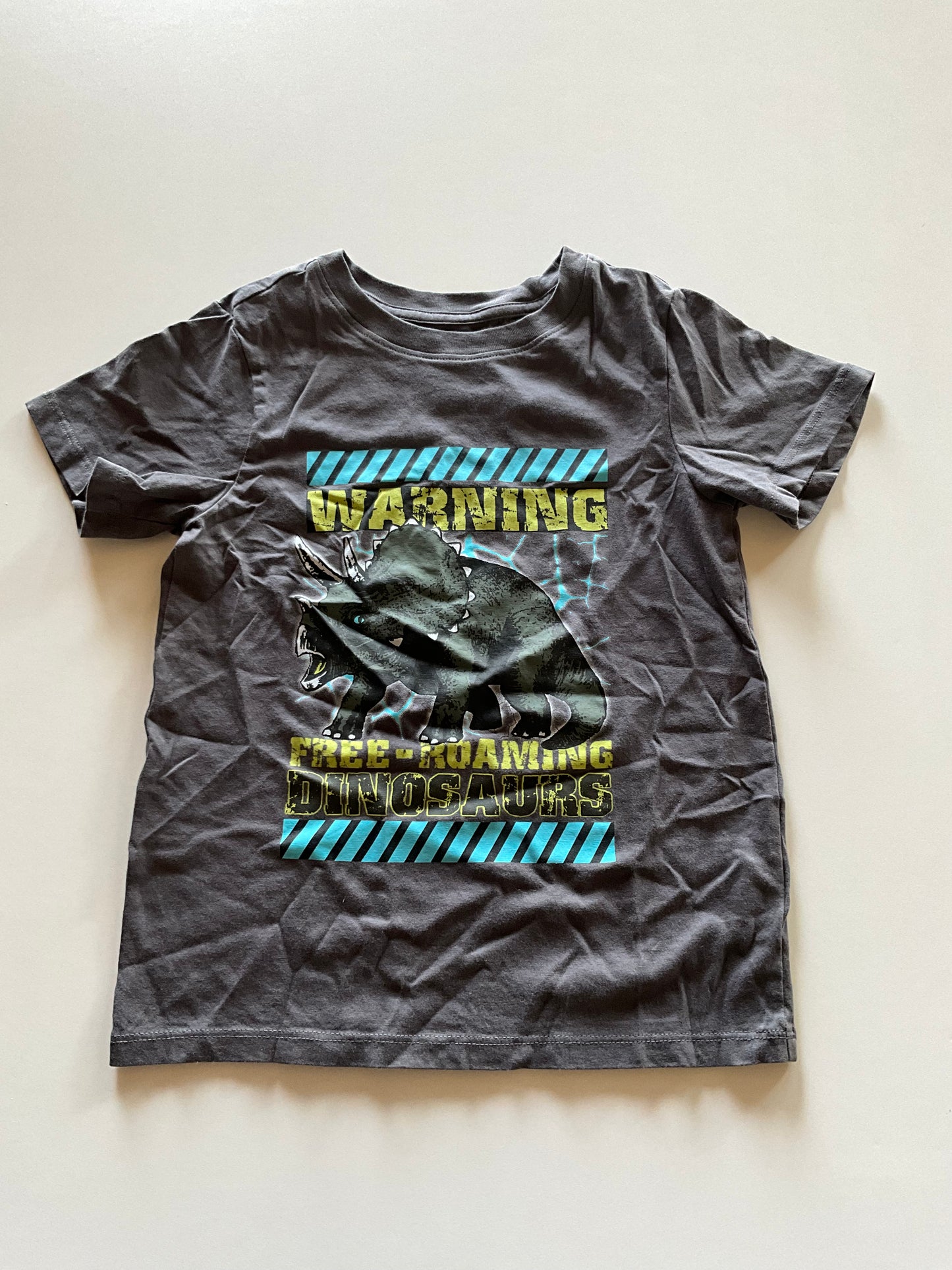 Grey Triceratops Tee