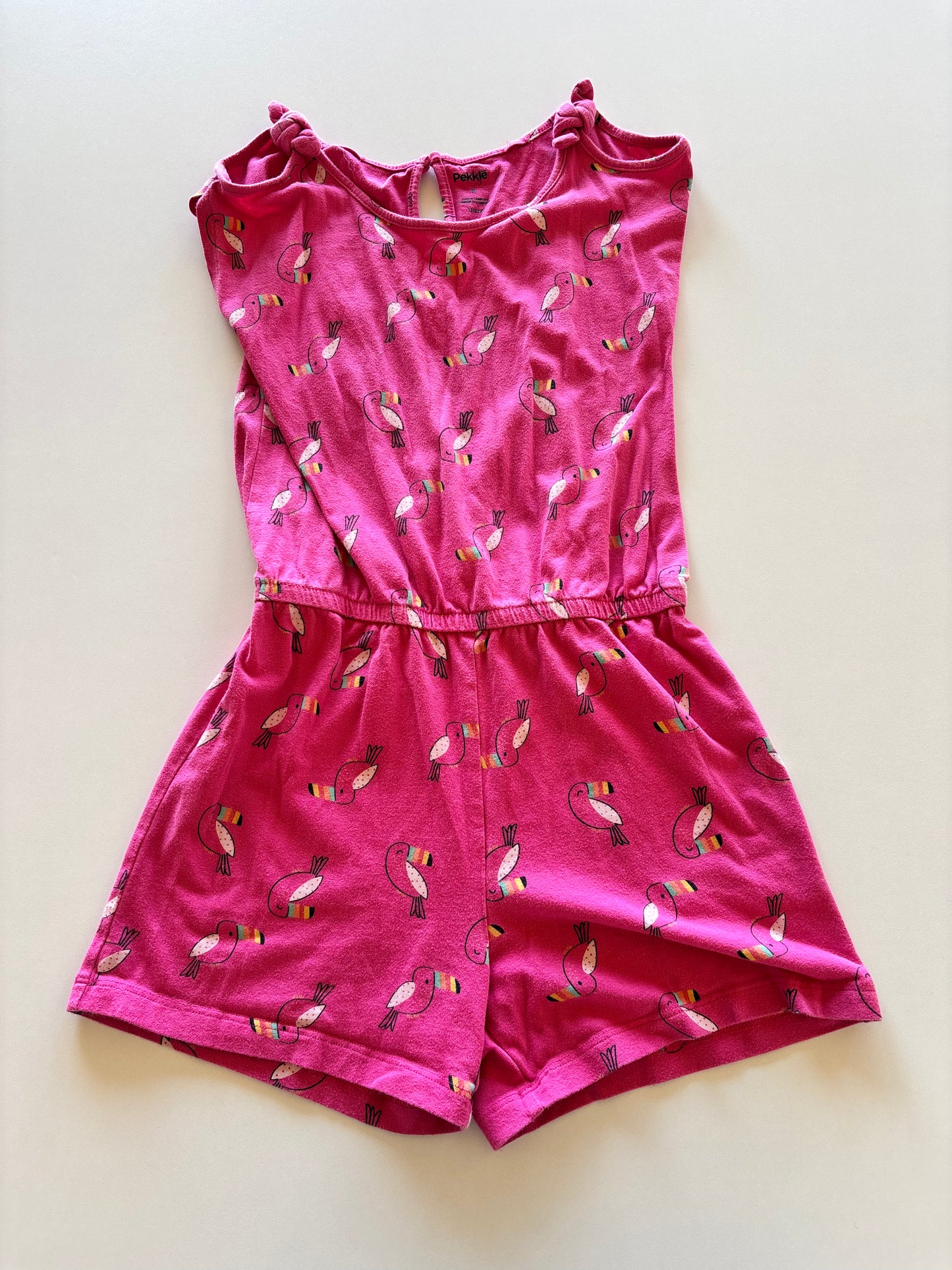 Pink Toucan Romper