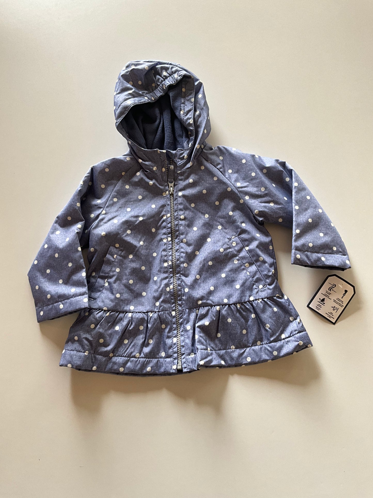 BNWT Blue Polka Dot Peplum Jacket