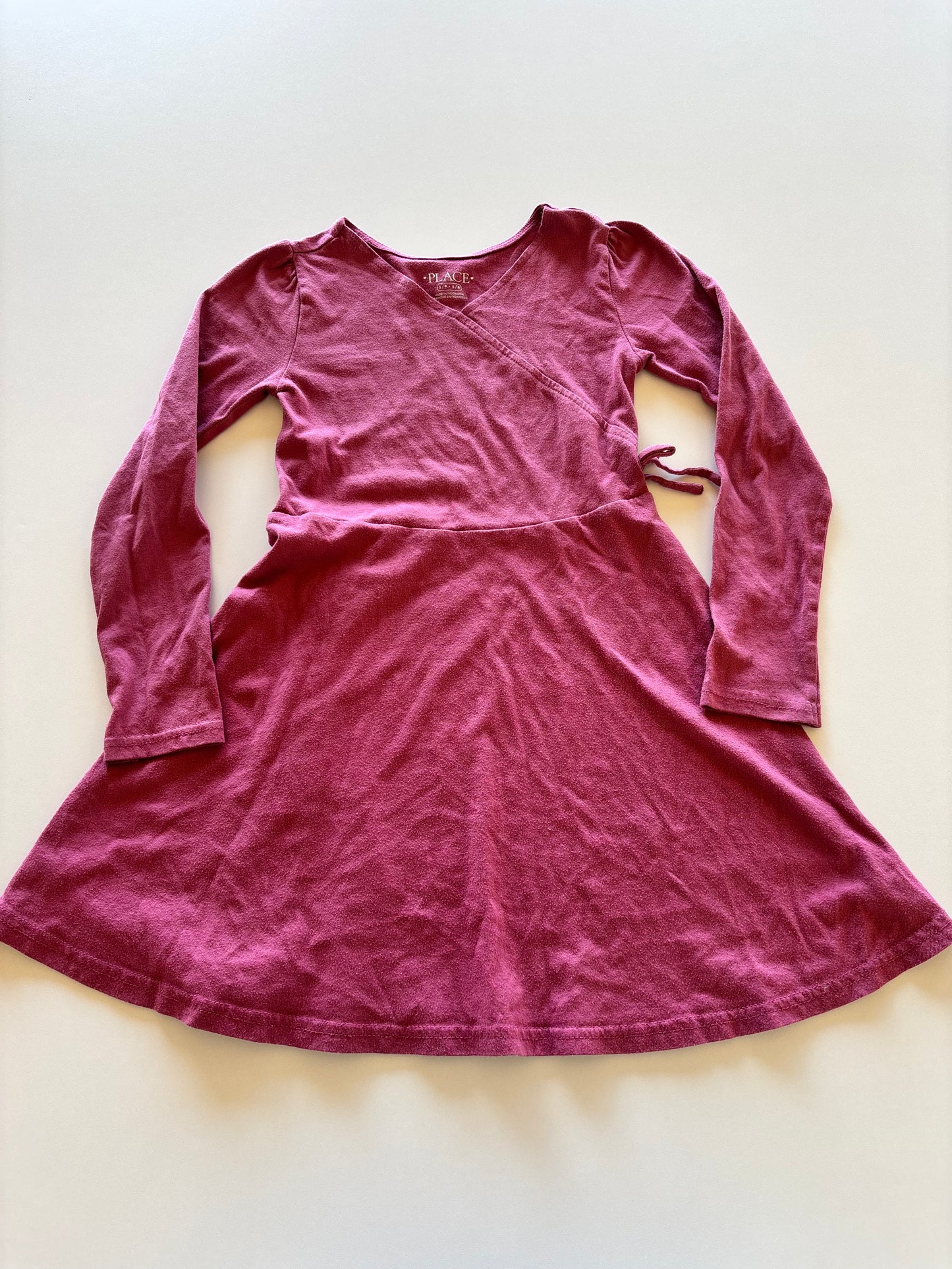 Dusty Pink Faux Wrap Dress