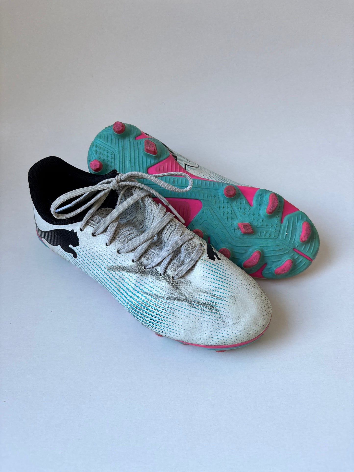 White, Blue, & Pink Cleats