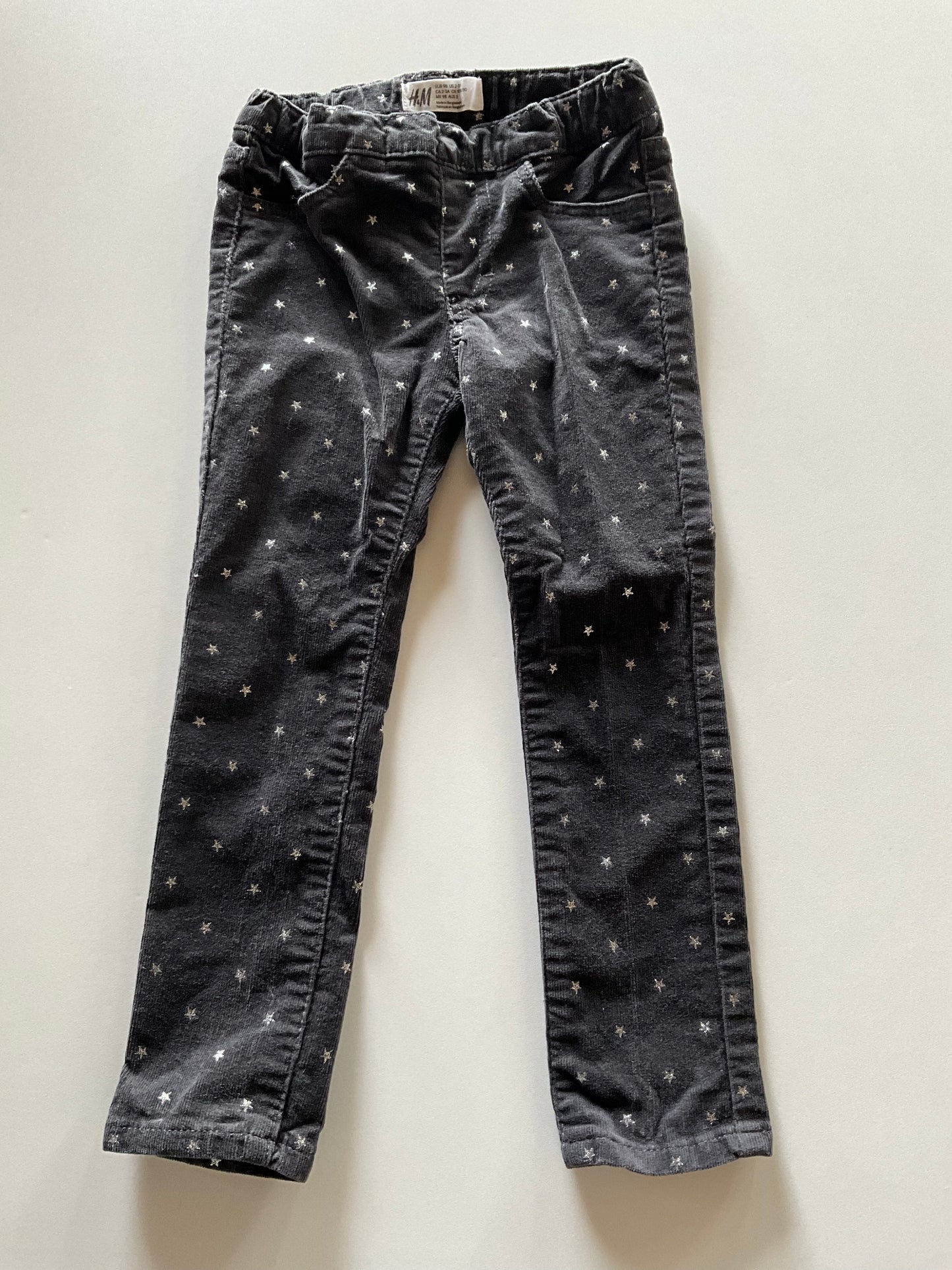 Black Corduroy Pants w/ Silver Stars