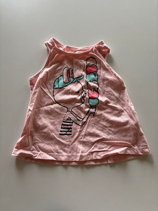 Pink Bunny Ice Cream Tank