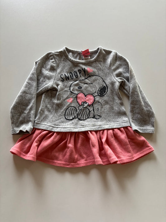Layered Grey Snoopy Shirt