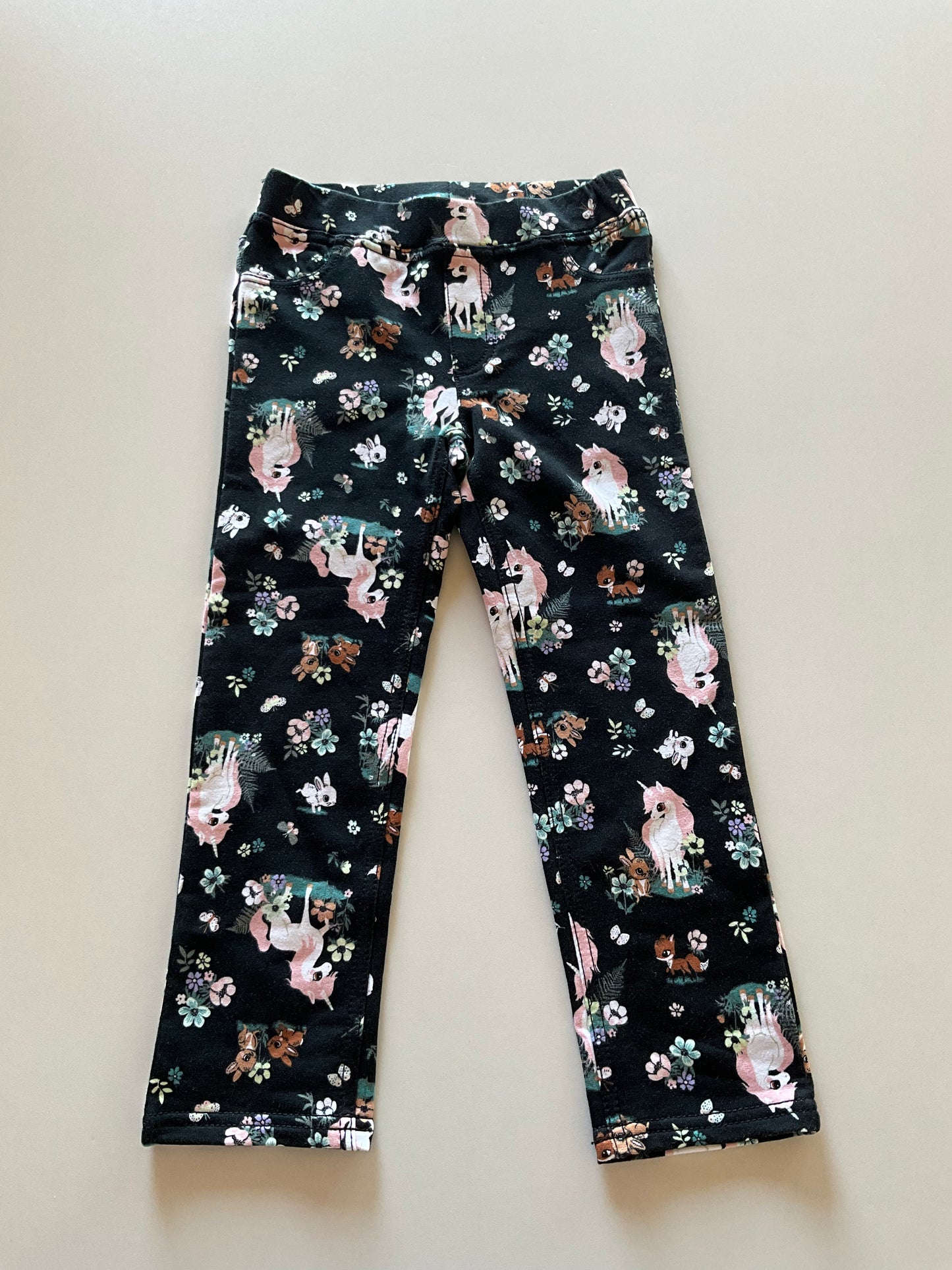 BNWOT Unicorn & Bunny Jeggings