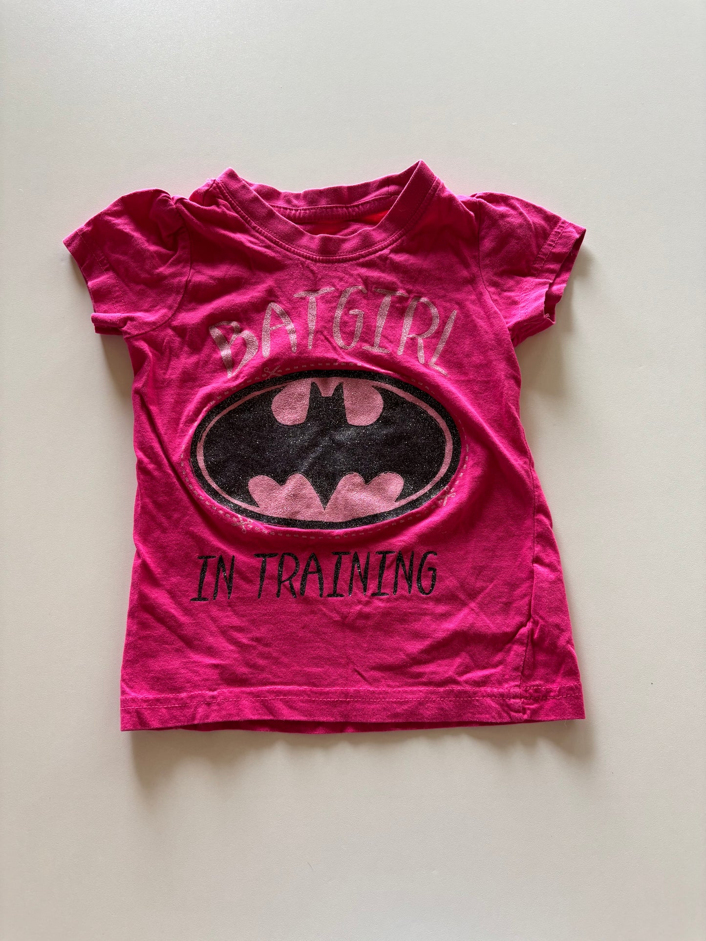 Pink & Black Batgirl in Training Tee
