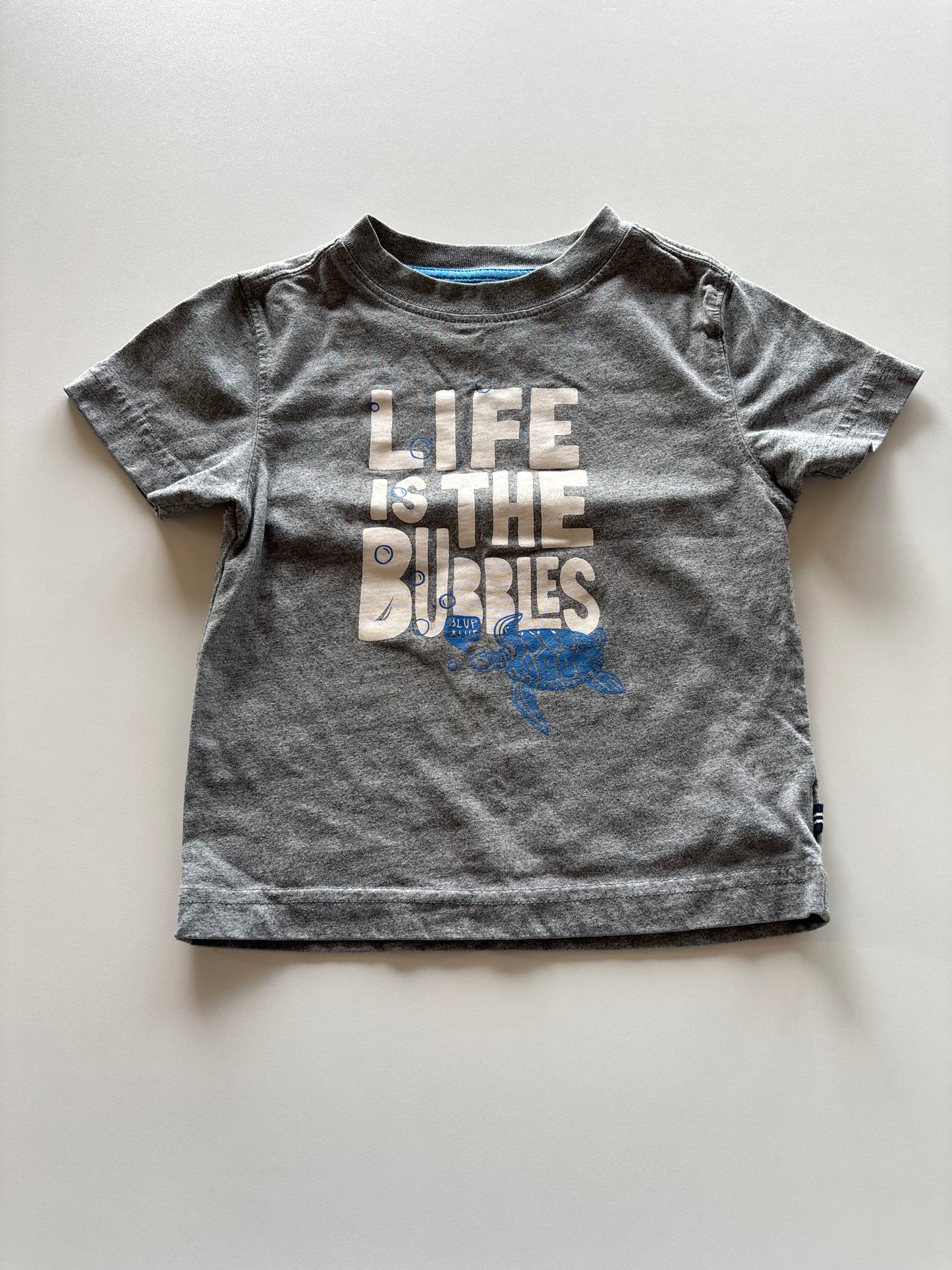 Grey Life is the Bubbles Turtle Tee