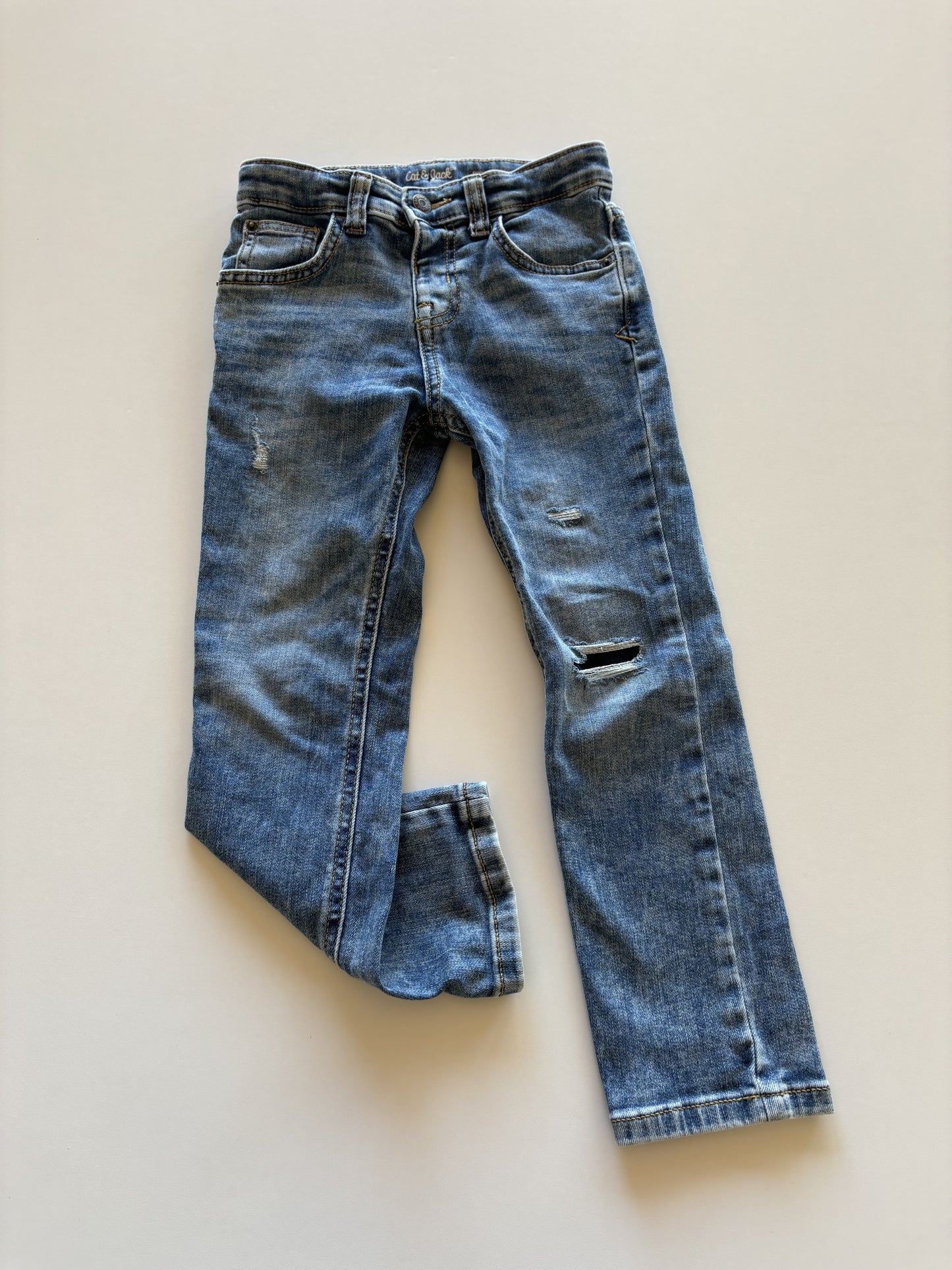 Reinforced Distressed Denim