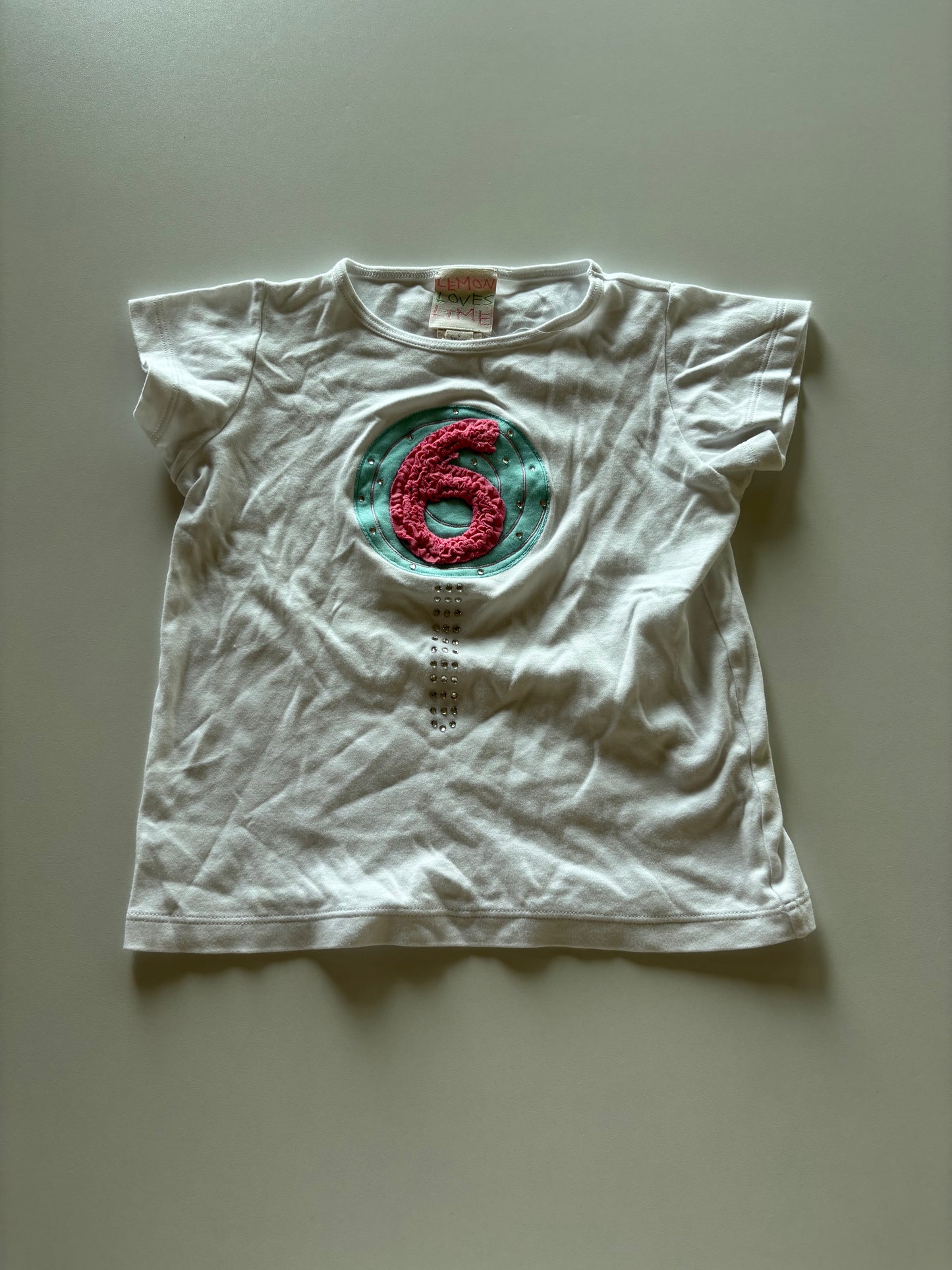 White 6 Lollipop Tee