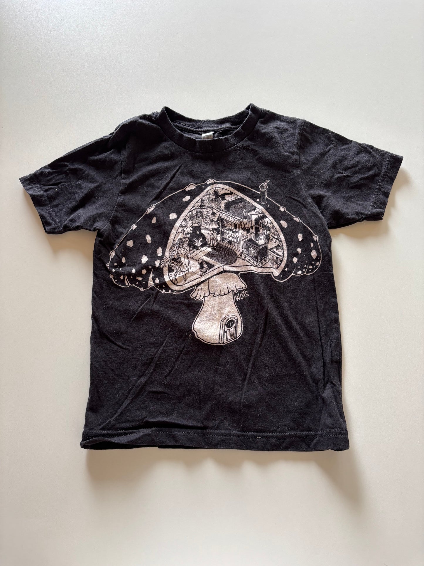 Black Mushroom House Tee