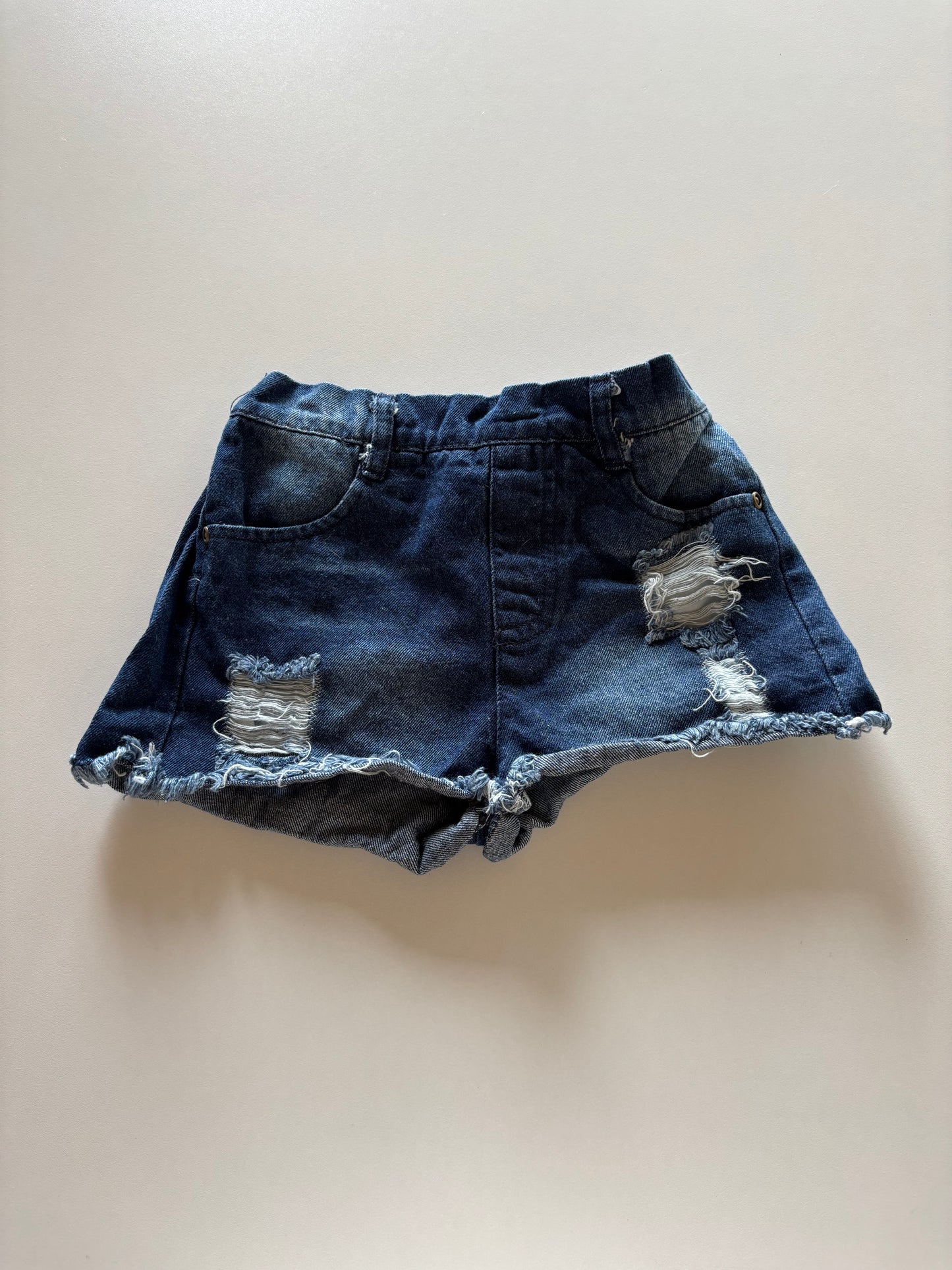 Distressed Denim Shorts