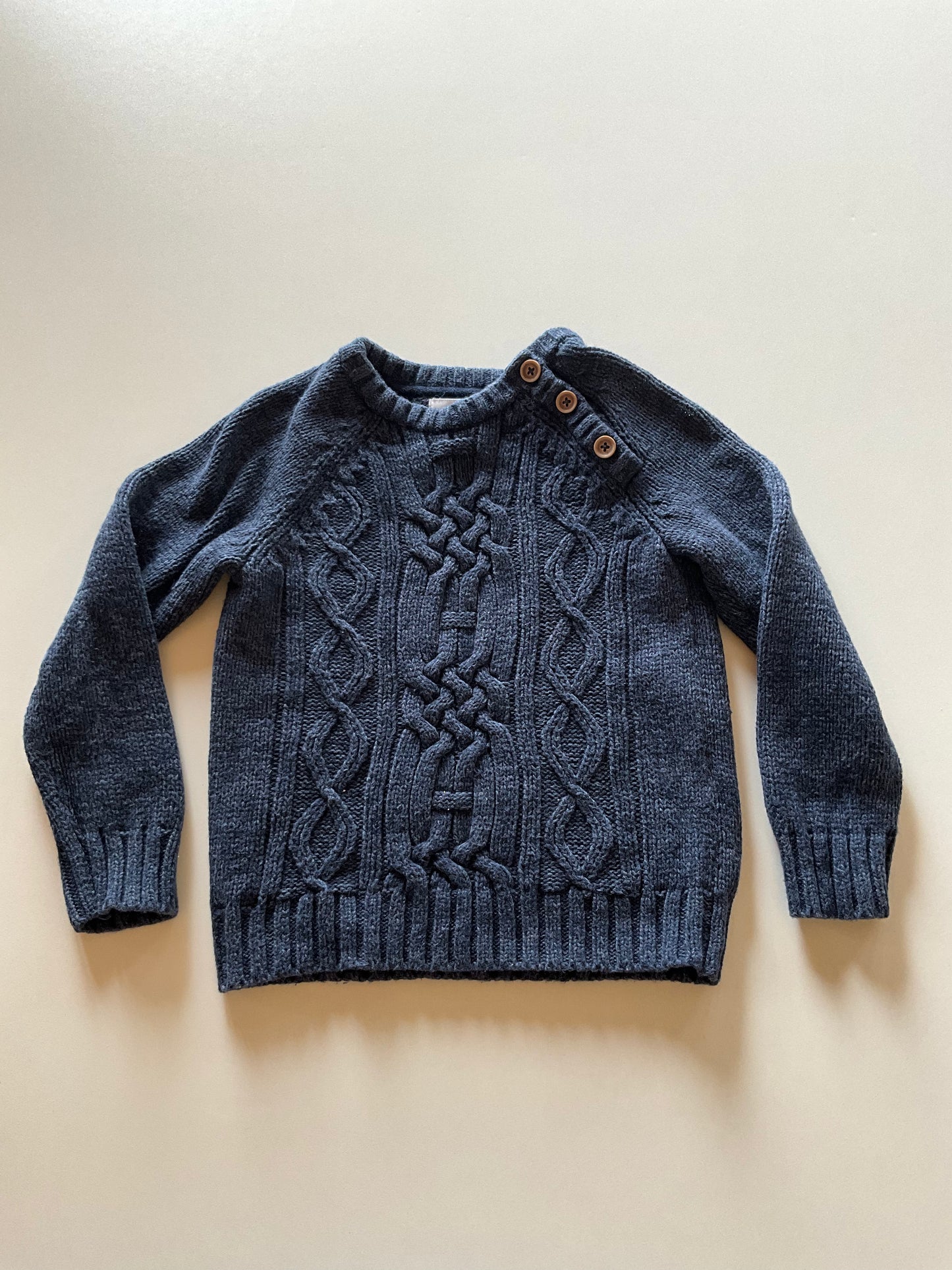 Blue Cable Knit Sweater