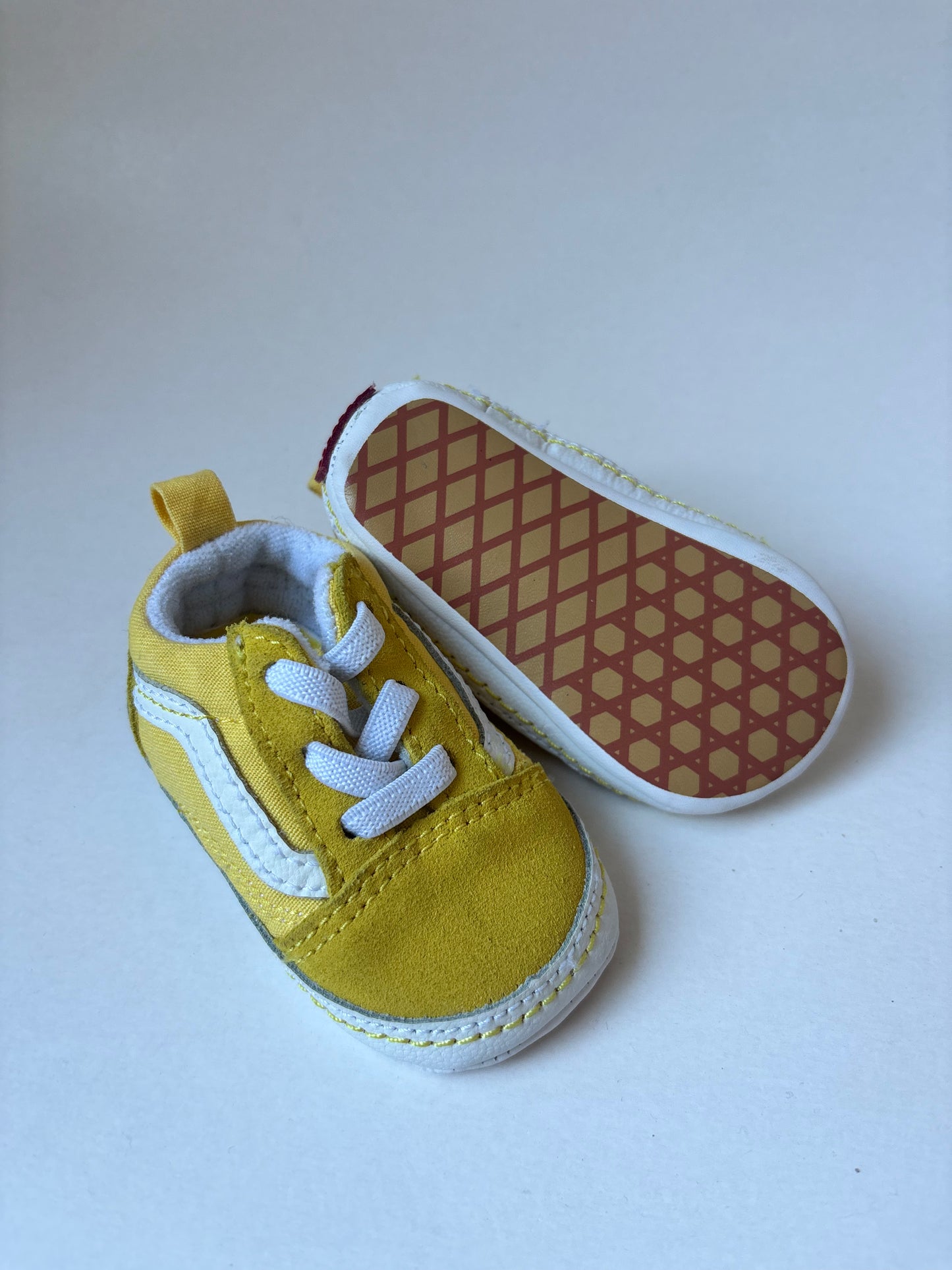 Yellow Vans Crib Shoes