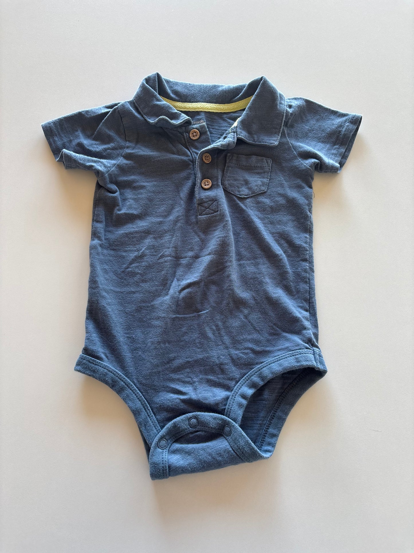 Slate Blue Polo Onesie