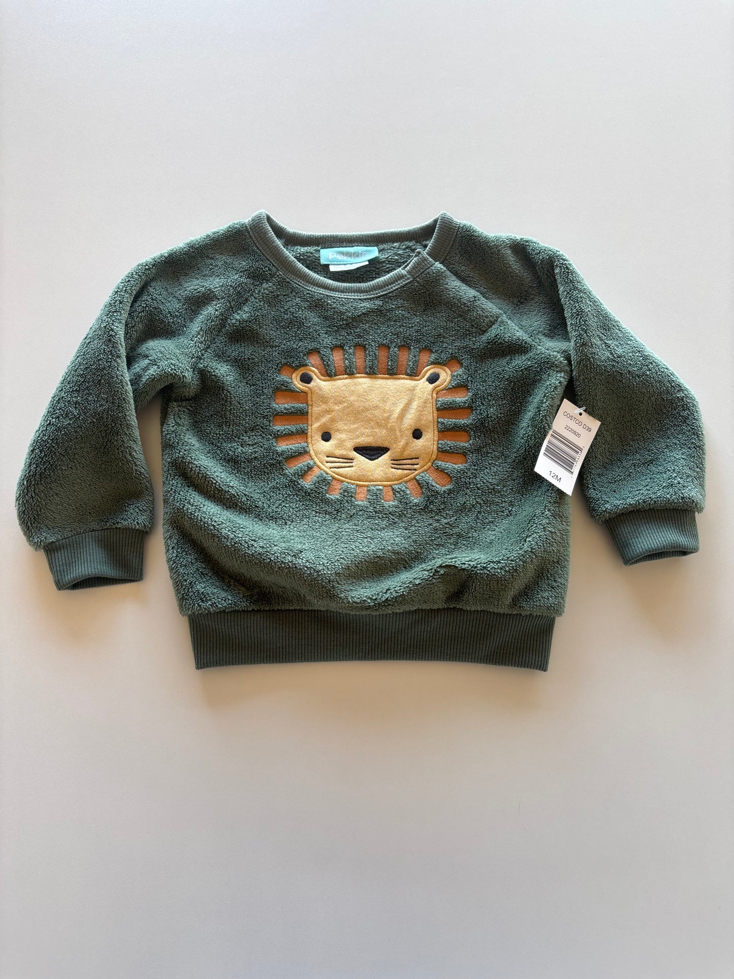 BNWT Fuzzy Green Lion Sweater