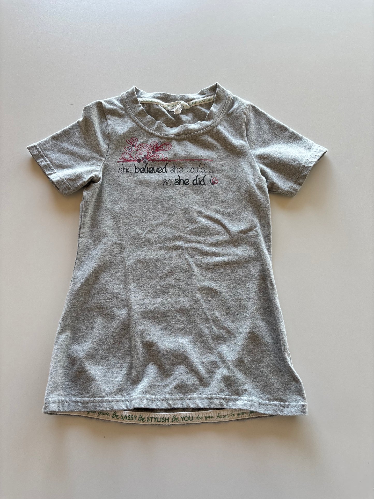 Grey She Believed She Could Tee