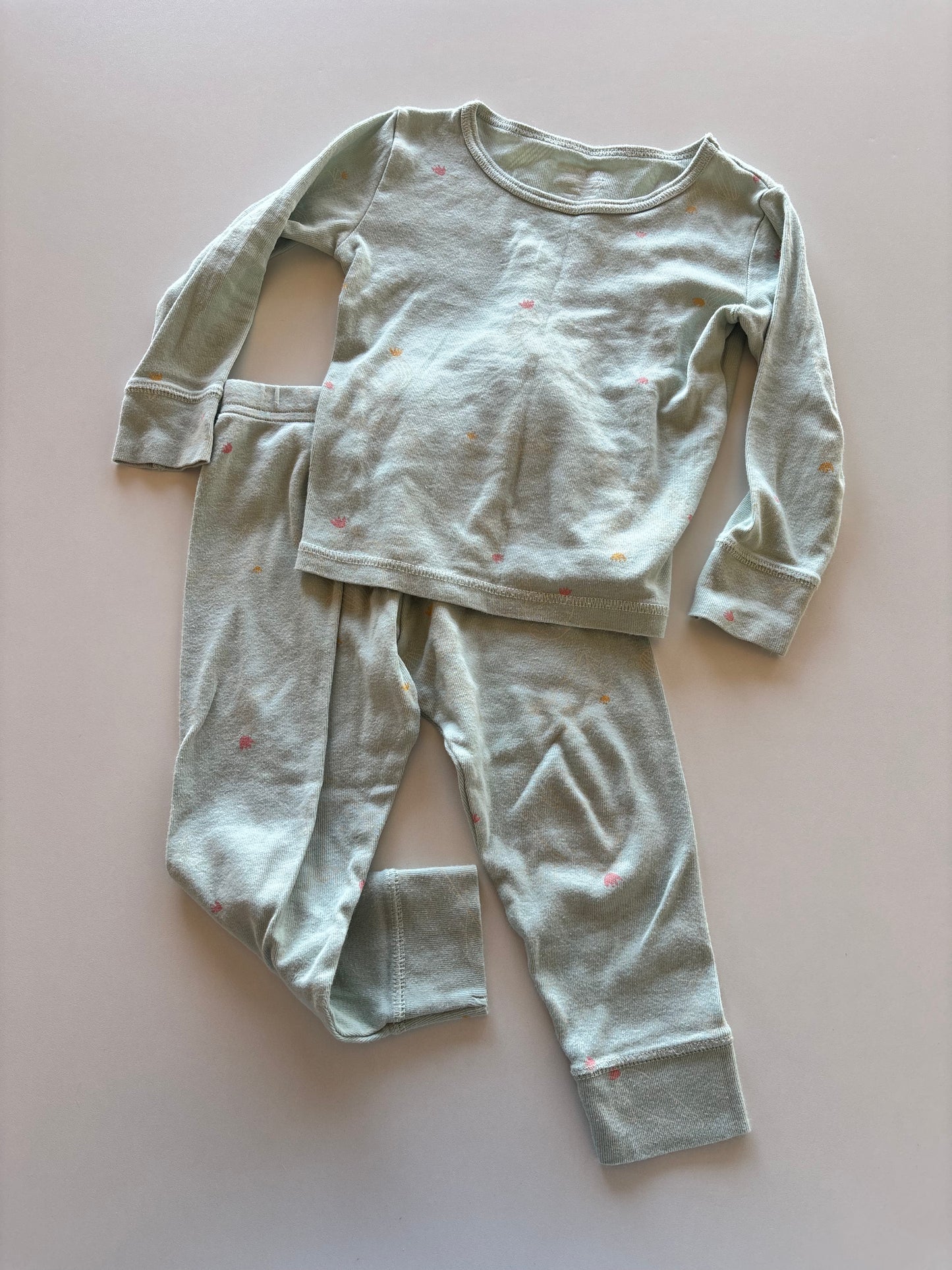 2pc Mint Cacti Pajamas
