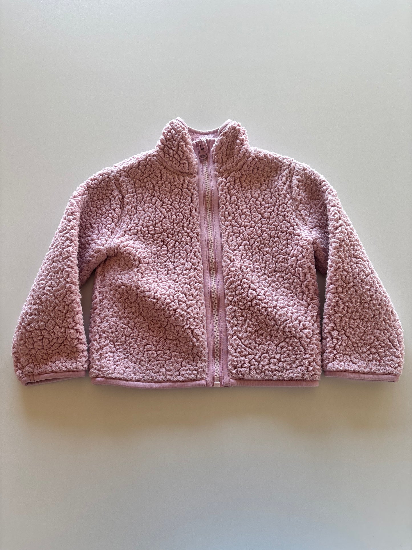 Purplish Pink Teddy Zip Up Jacket
